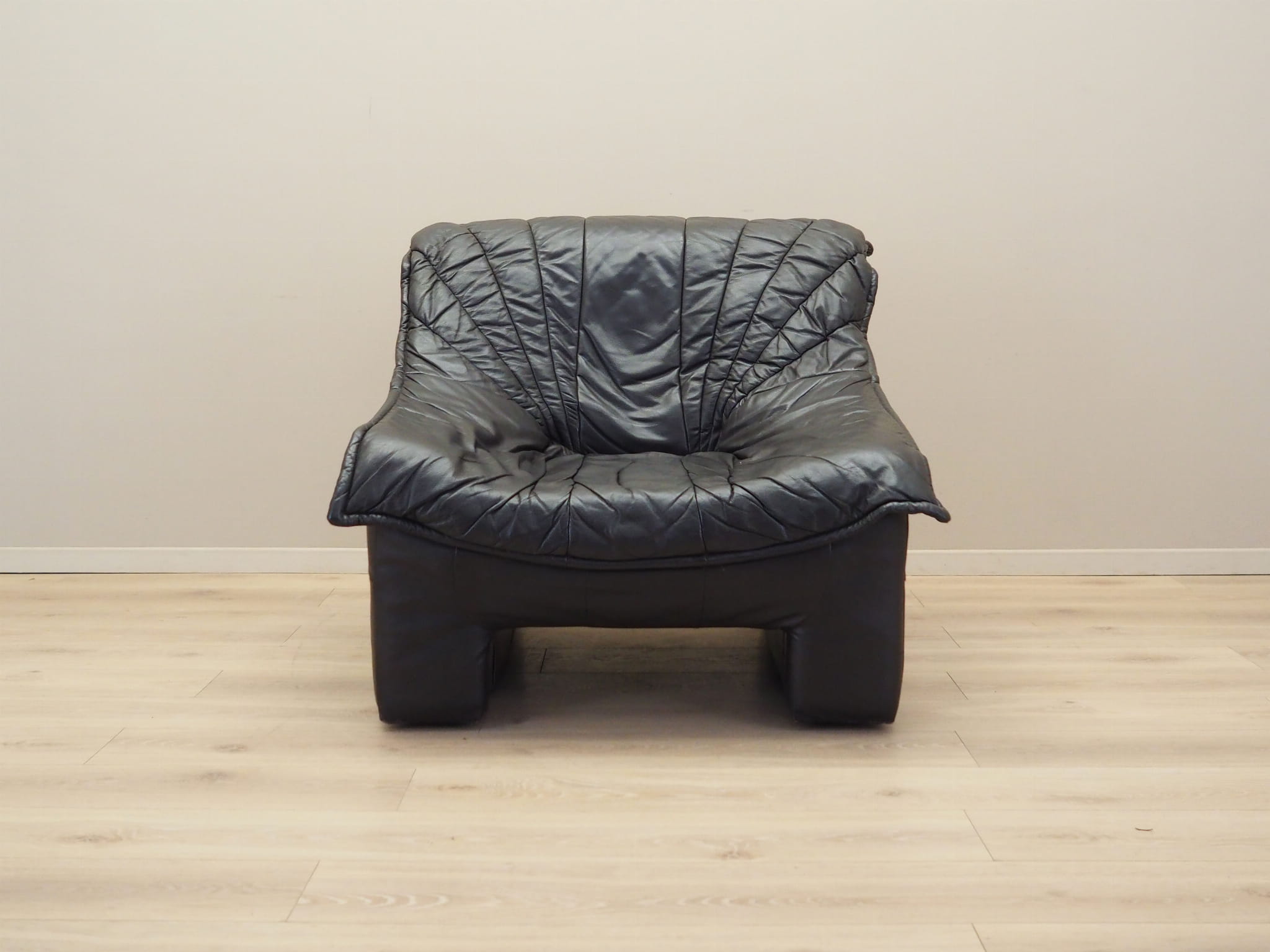Armchair Leather Black 1960s