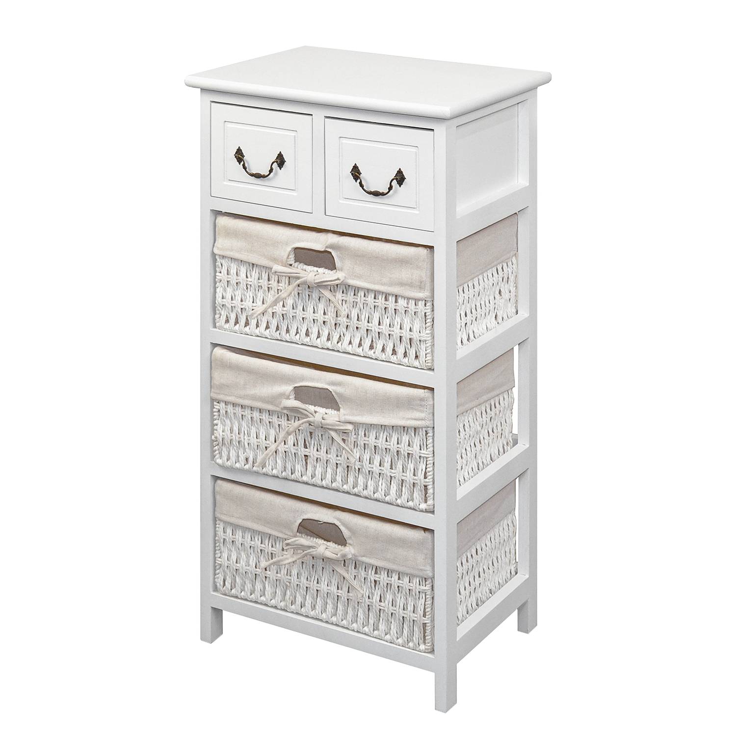Vissec Paulownia Chest of Drawers Solid White