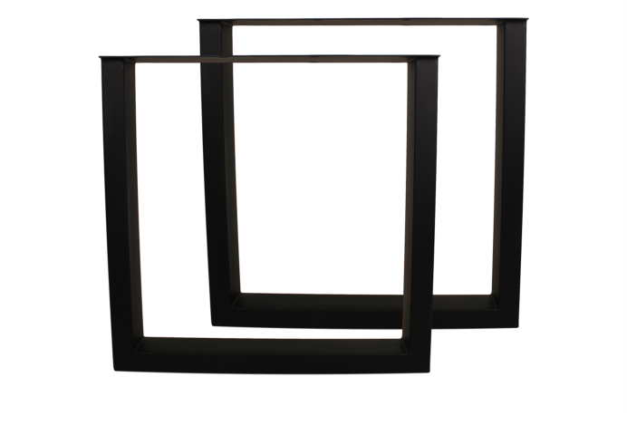 2x Modell U Tischbein Metall Schwarz