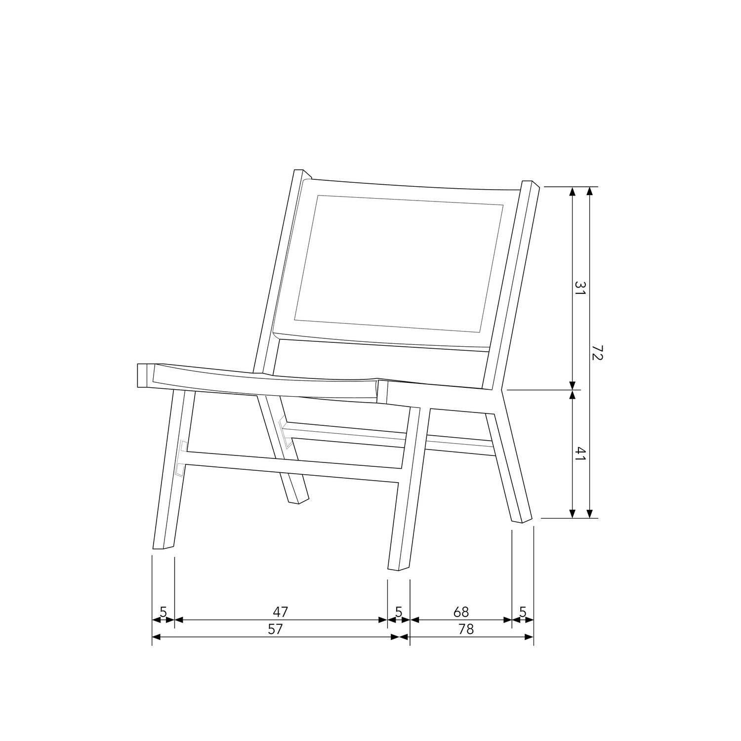 Puk Gartenstuhl Aluminium Schwarz