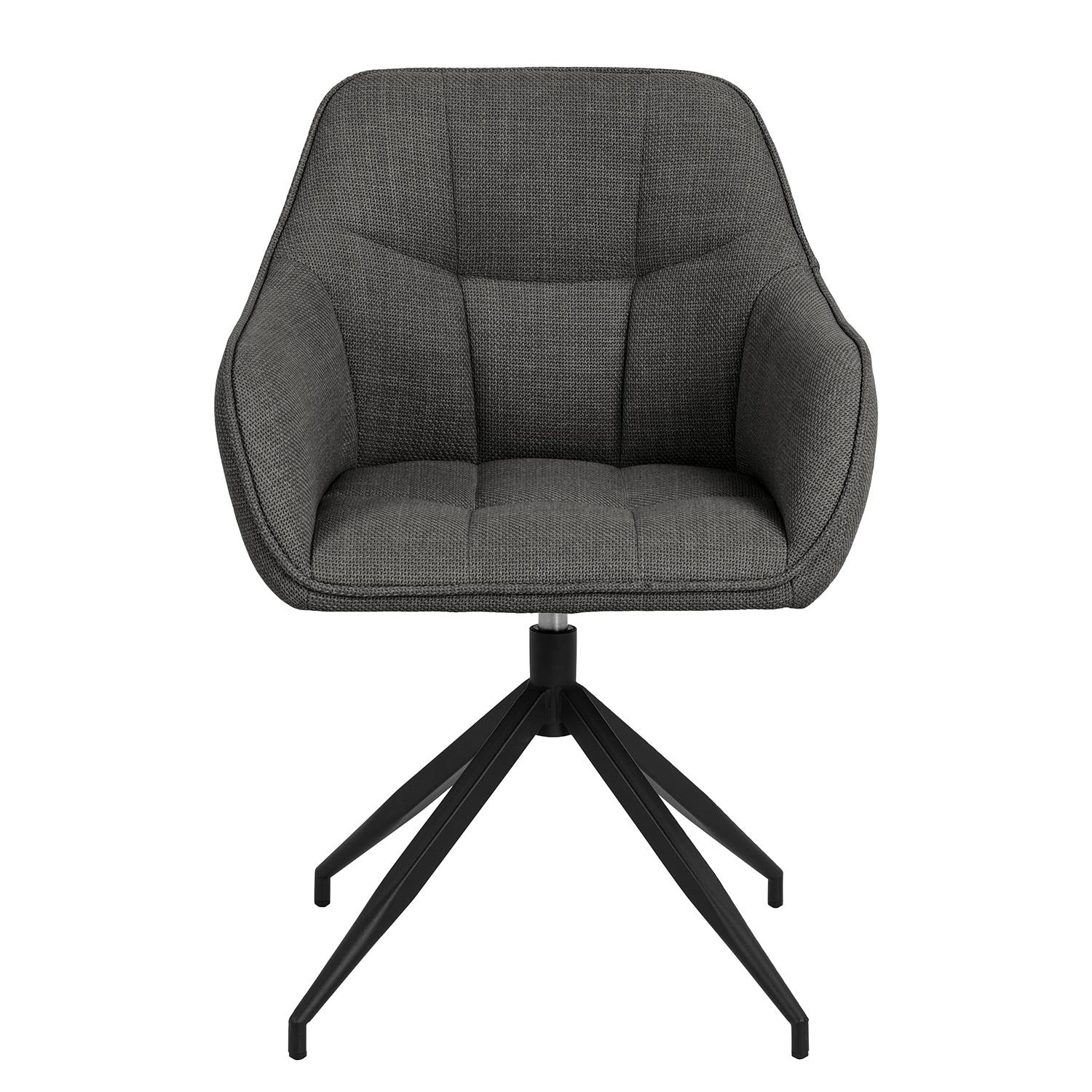 Swivel armchair Sidaon textured fabric Badia