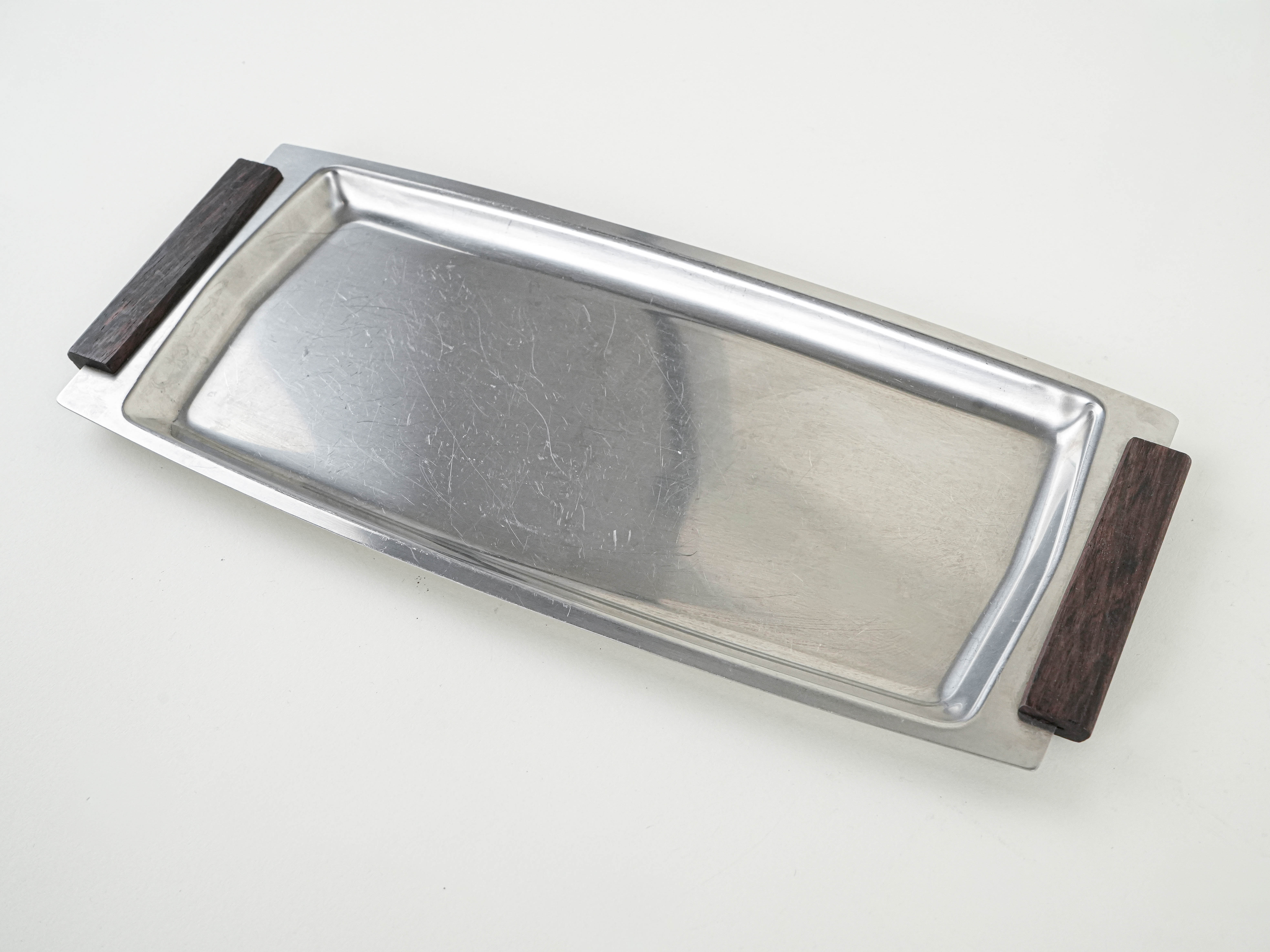 Edelstahtablett 1970er Jahre