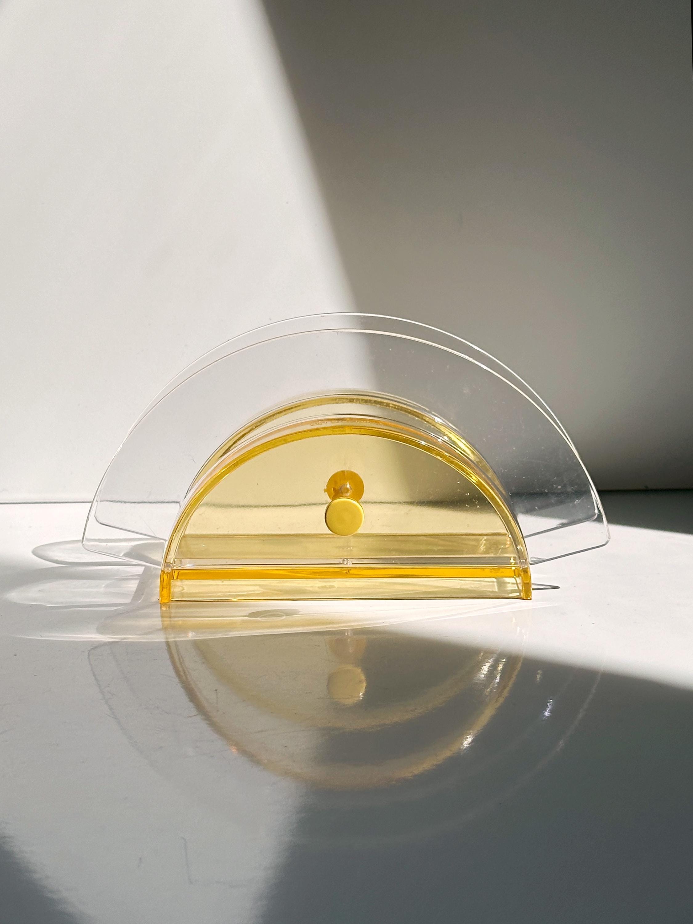 Vintage Particolare Dosen-Set Kunststoff Gelb 1980er Jahre