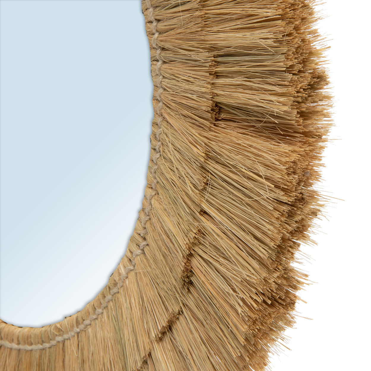 Spiegel M Gras Glas Natur 