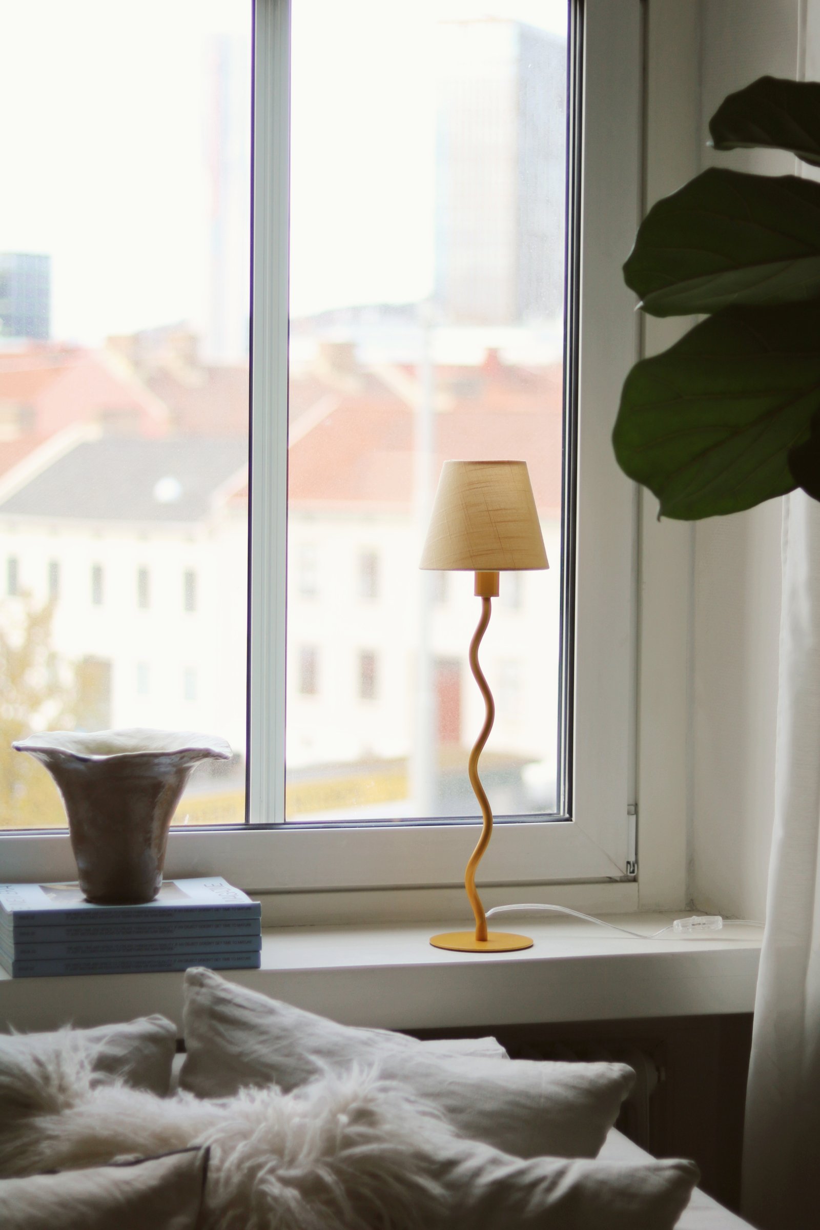 Twist Tischlampenfuß Gelb