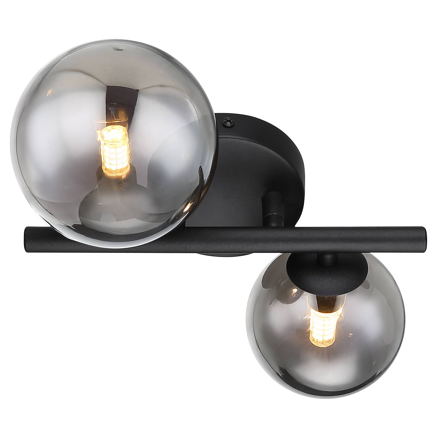 Riha LED Wandleuchte 2-Flammig Farbglas Eisen 