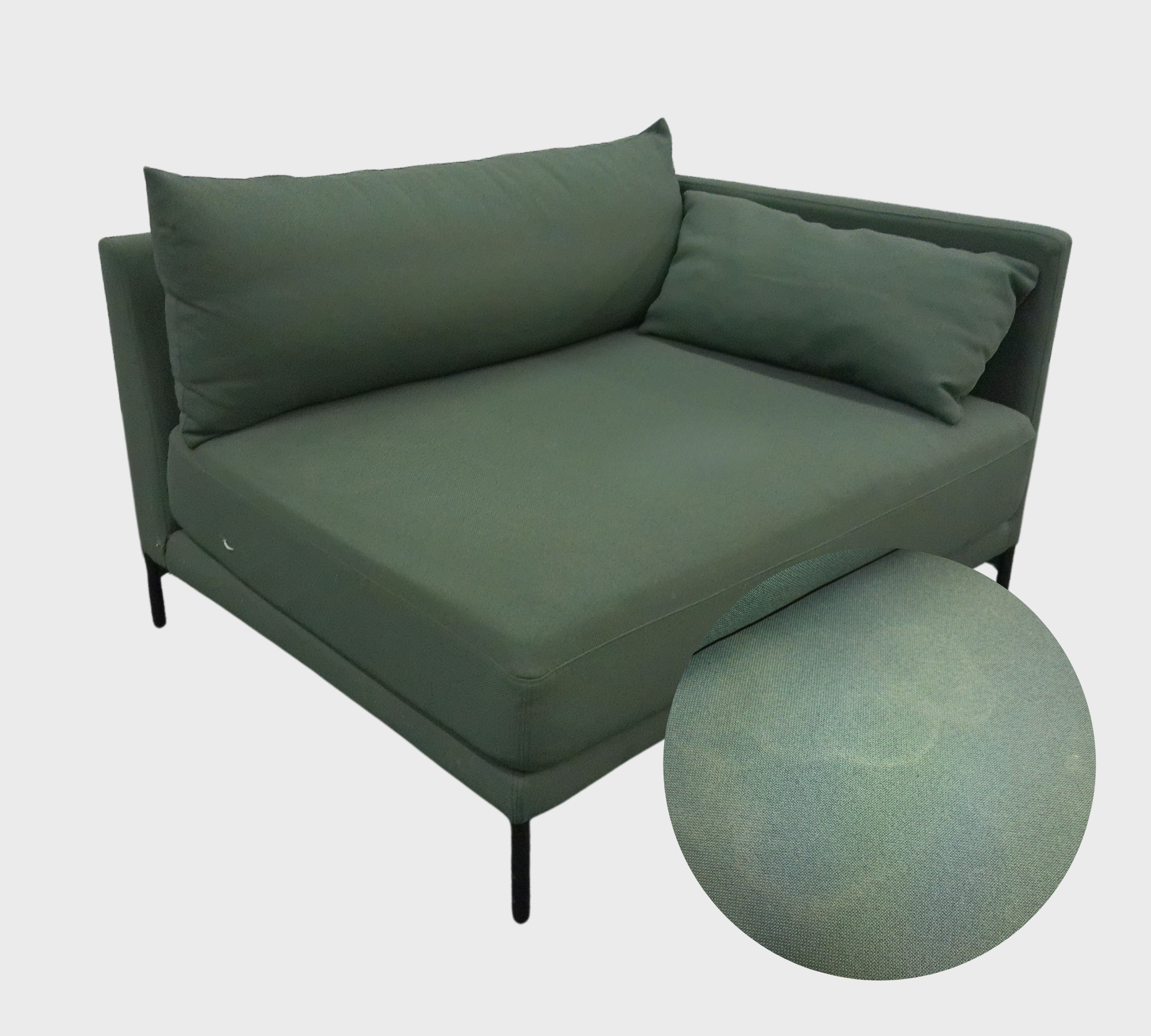 Vincent 1-Sitzer Eckmodul Rechts Cura Dark Green