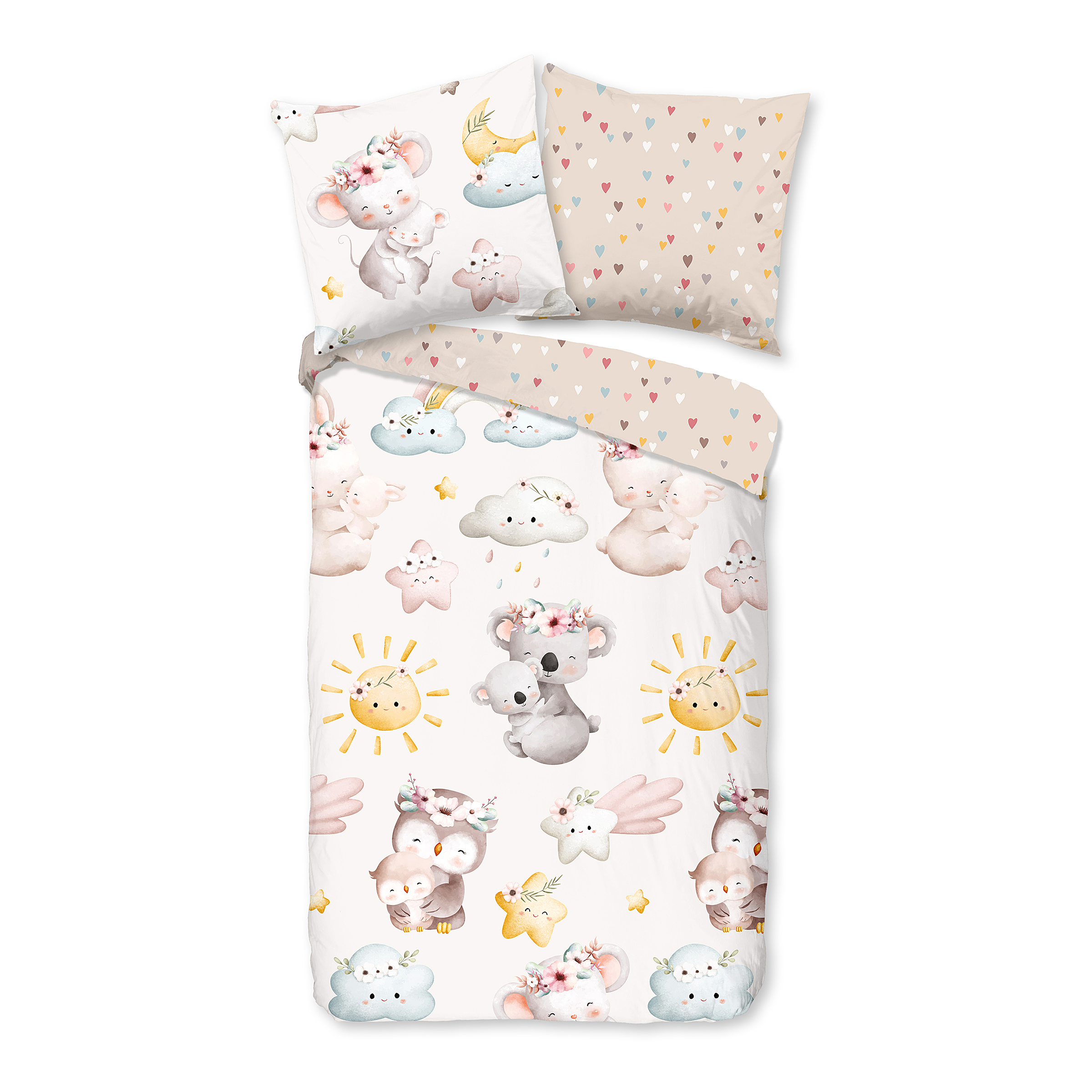 Renforcé Kinderbettwäsche 135x200cm Kissen 80x80 cm