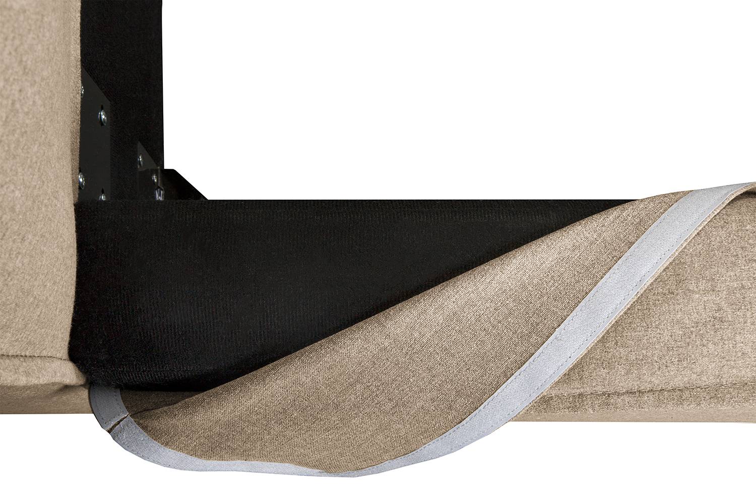 KINX Wechselbezug Polsterbett Flachgewebe Beige 180 x 200cm