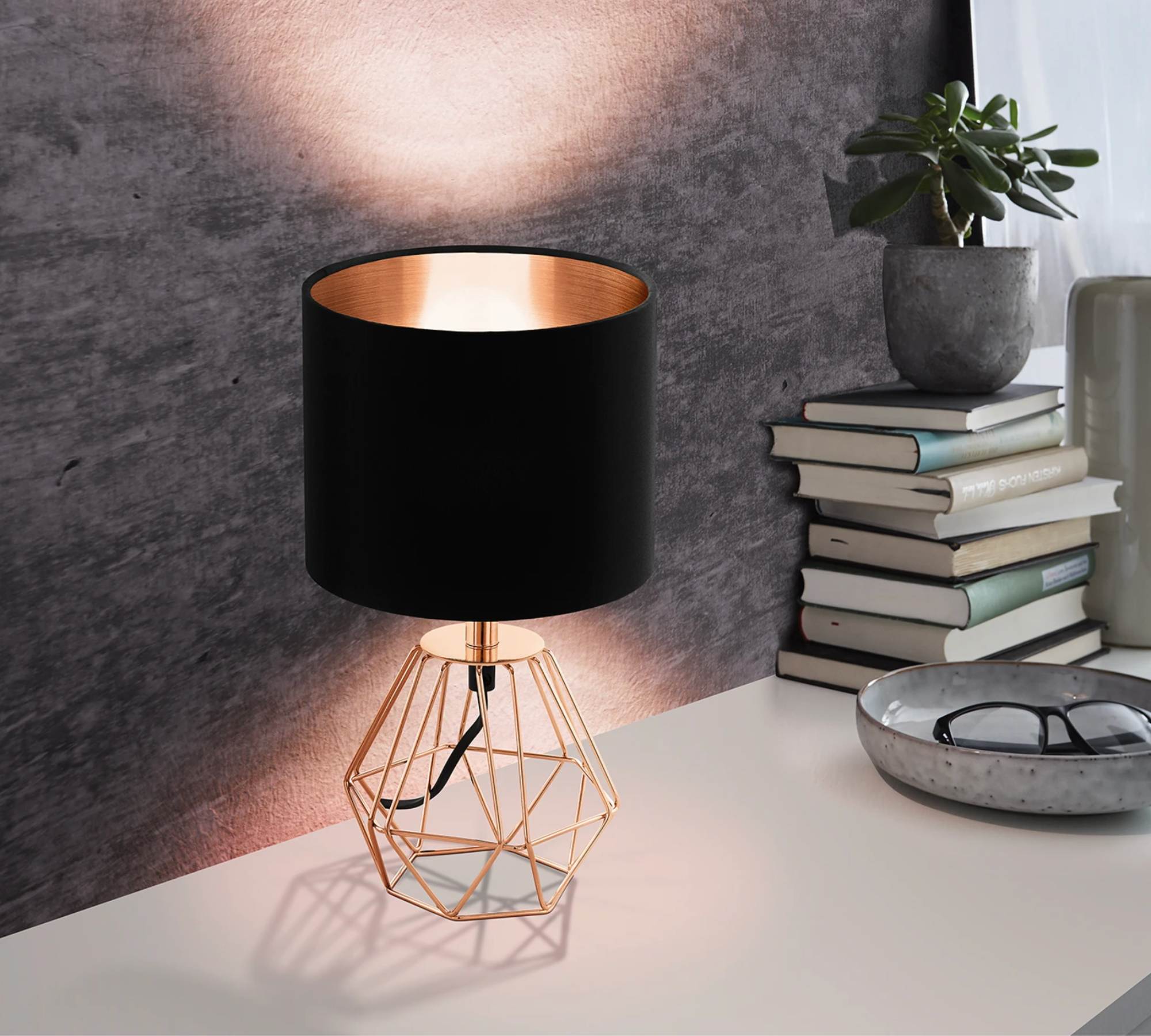 Table lamp Carlton fabric / steel 1-bulb