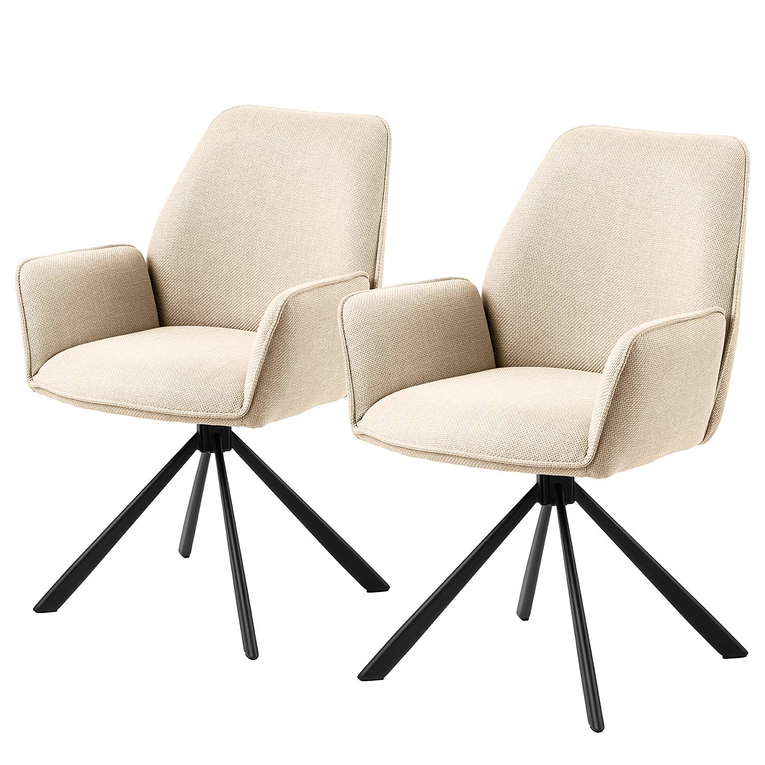 2x Sundet Armlehnstuhl Drehbar Beige