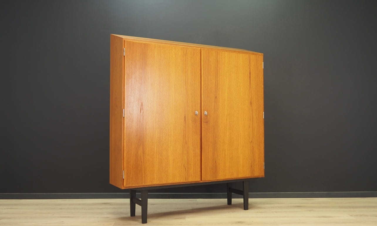 Vintage cabinet teak wood beige 1970s