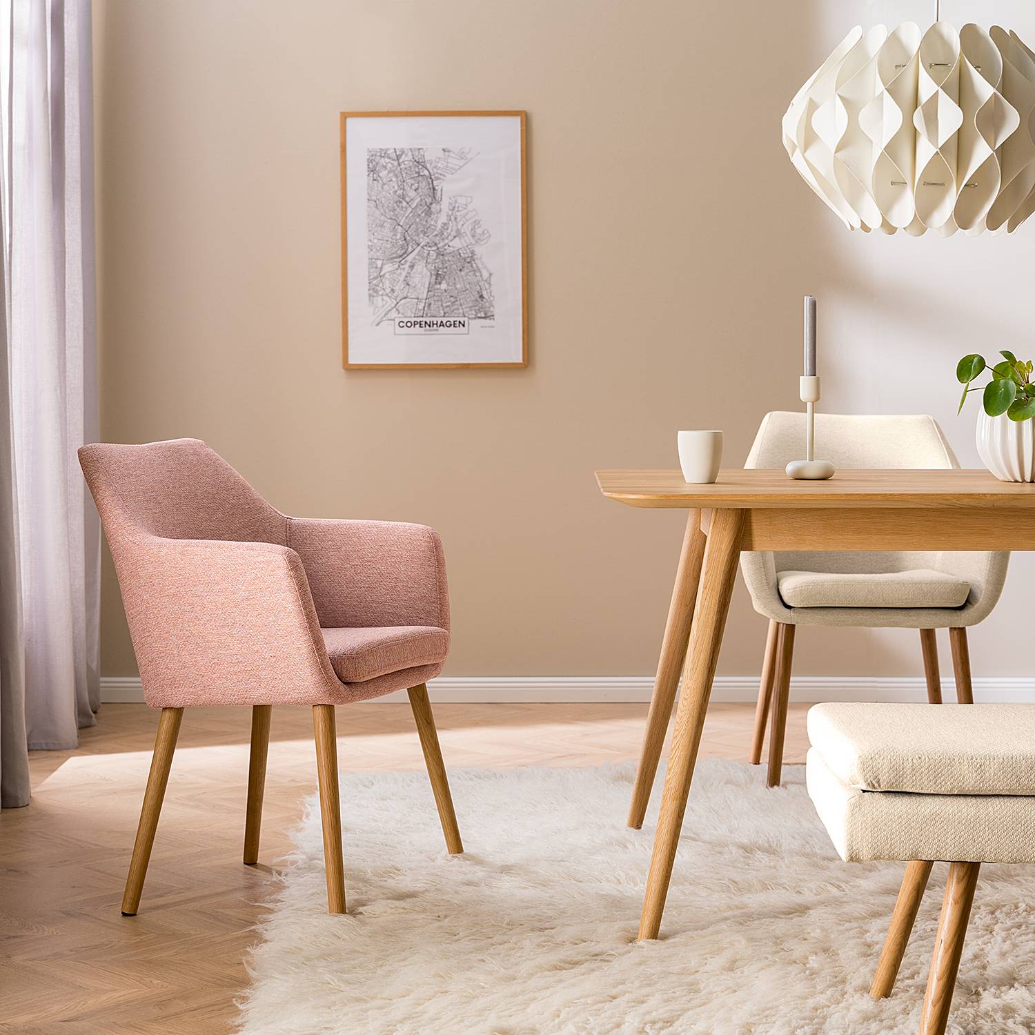 Armchair NICHOLAS Fabric Stefka Pink