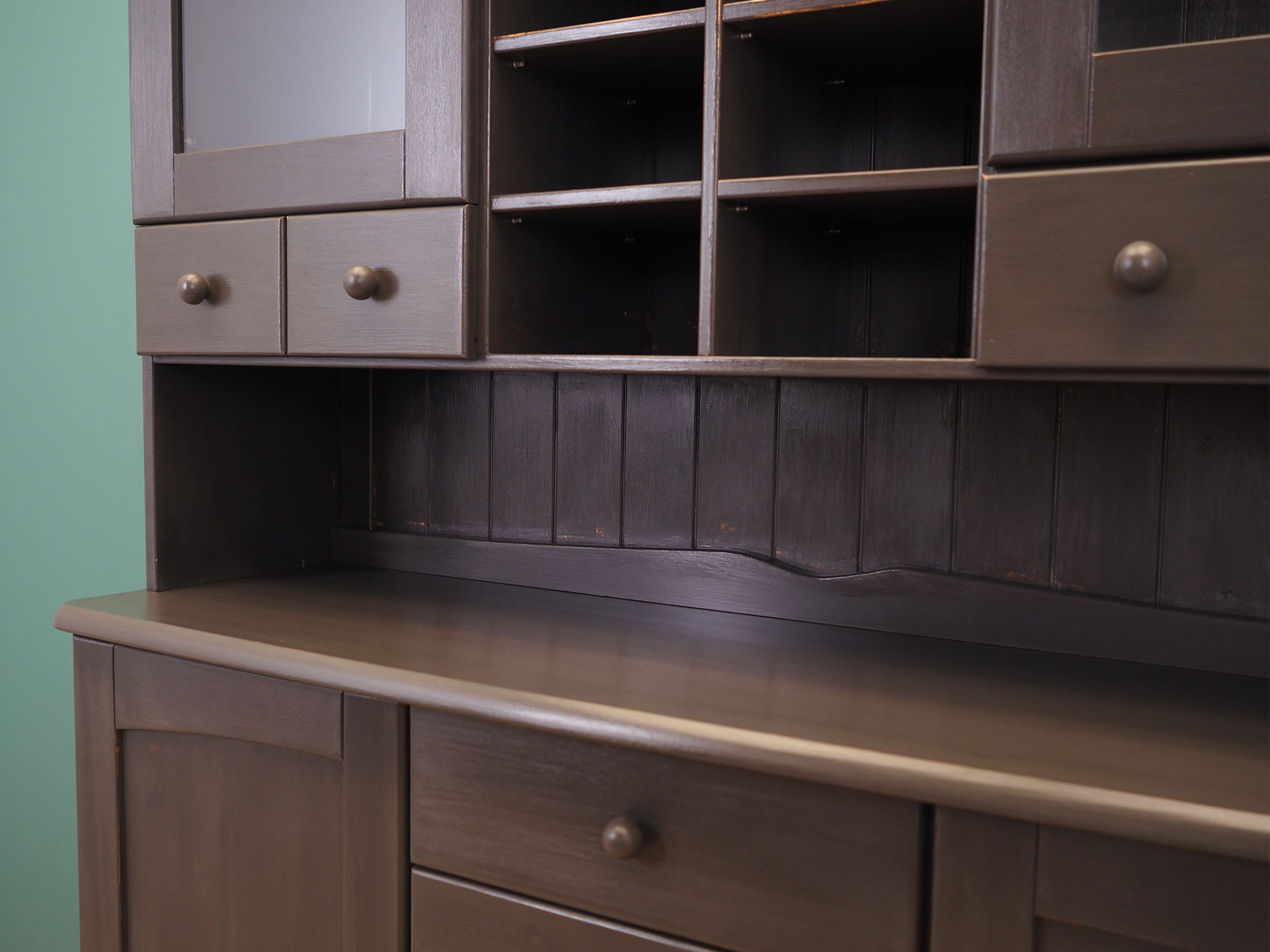 Vintage cabinet Pine grey 1980s