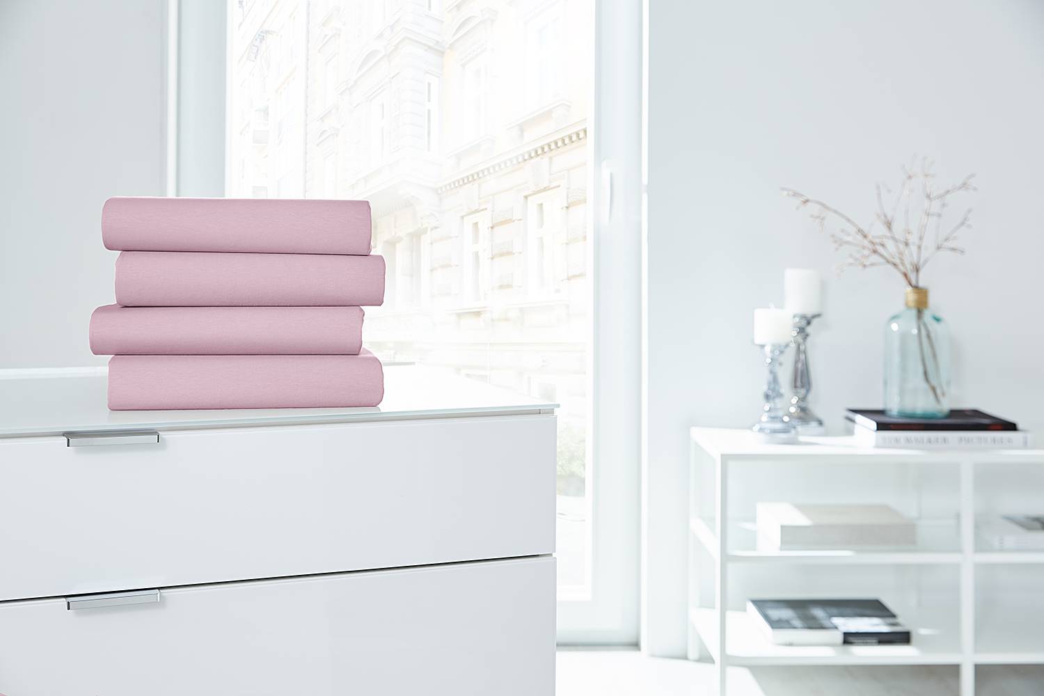 Spannbettttuch Baumwolle Mauve 190 x 200cm