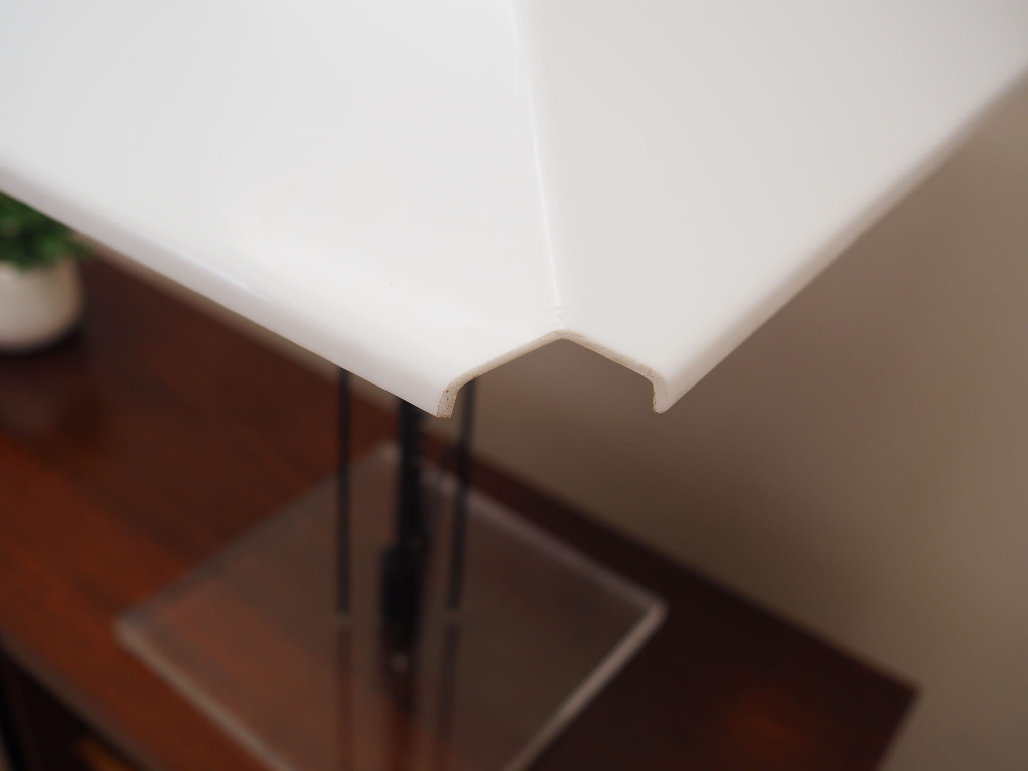 Table lamp Plastic Metal White 1970s