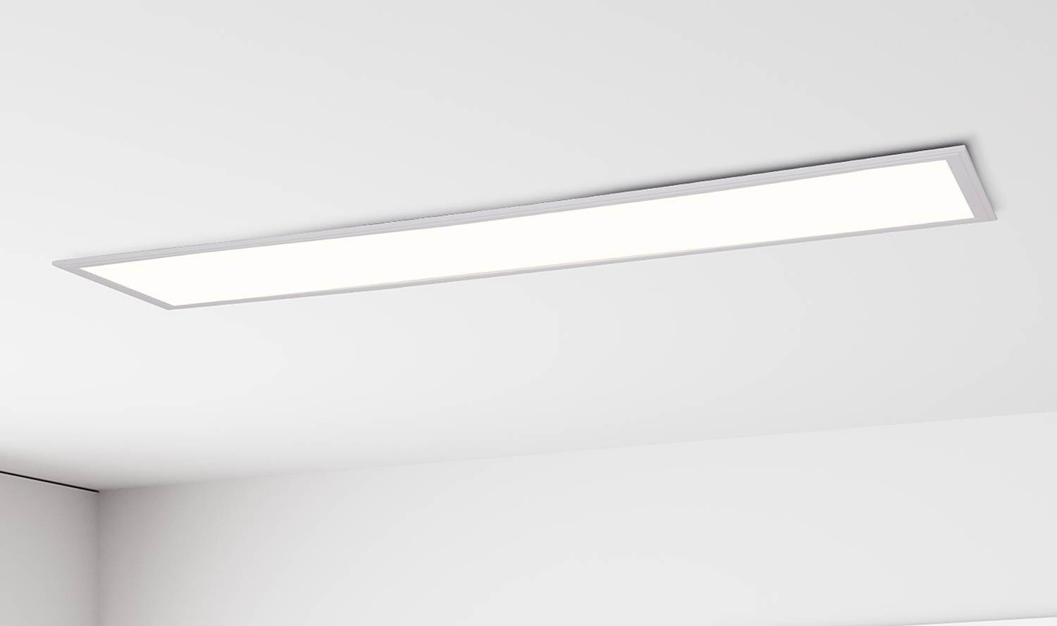 LED-Panel Nicola Aluminium Acrylglas Weiß 120 x 30 cm