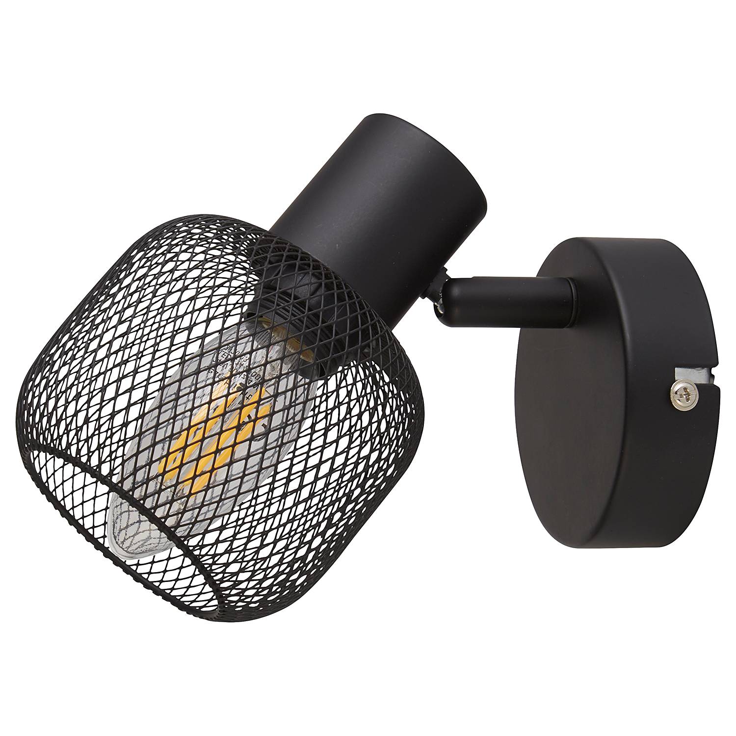 Wandleuchte Mesh Stahl Schwarz