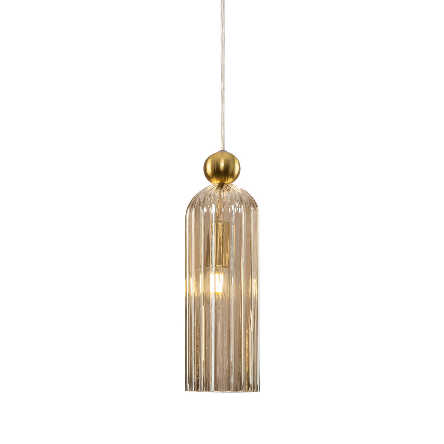 Pendelleuchte Antic Farbglas Metall Durchscheinend Gold
