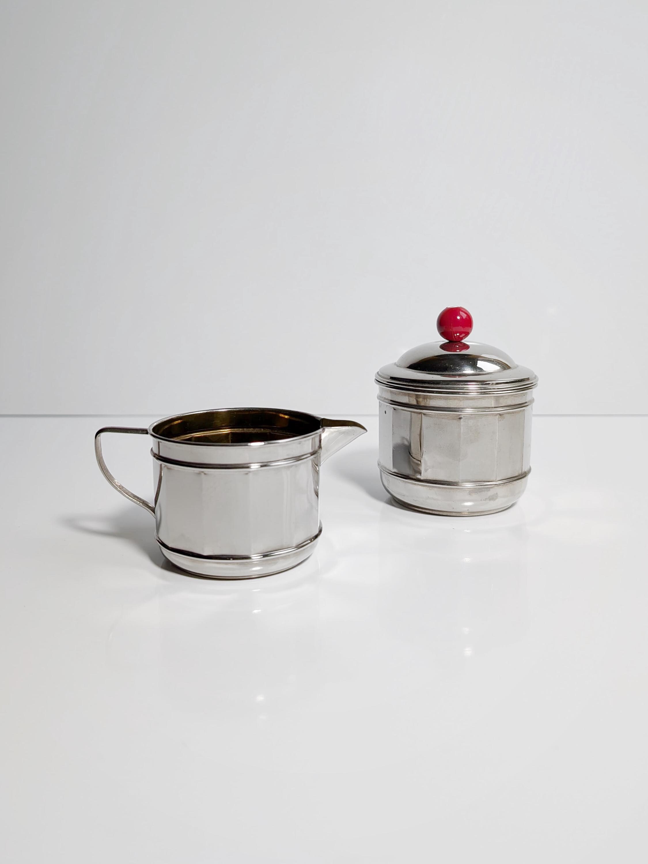 Art Deco Kaffee Set Chrom Silber 1930er Jahre