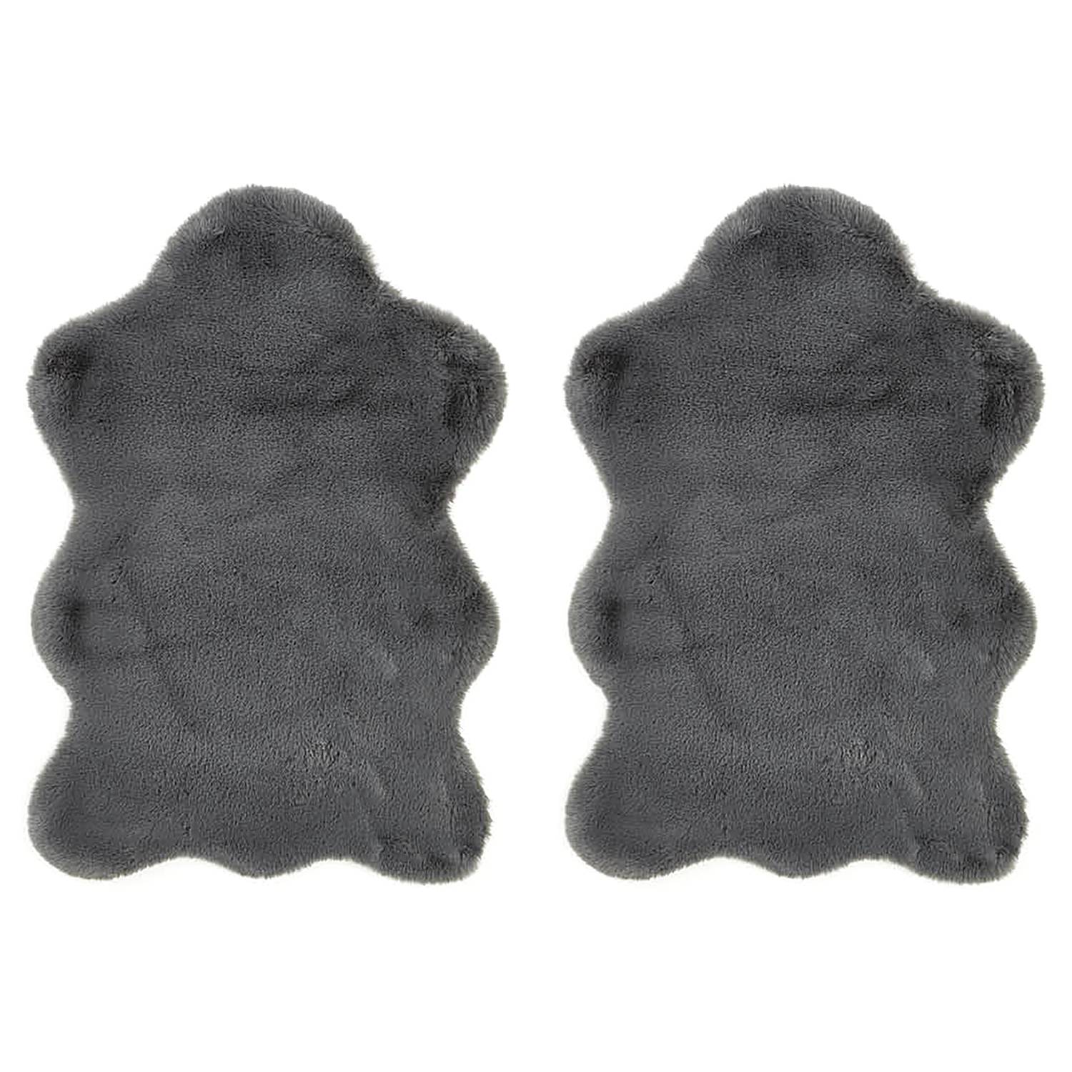 2x Dekofell Coste Anthrazit
