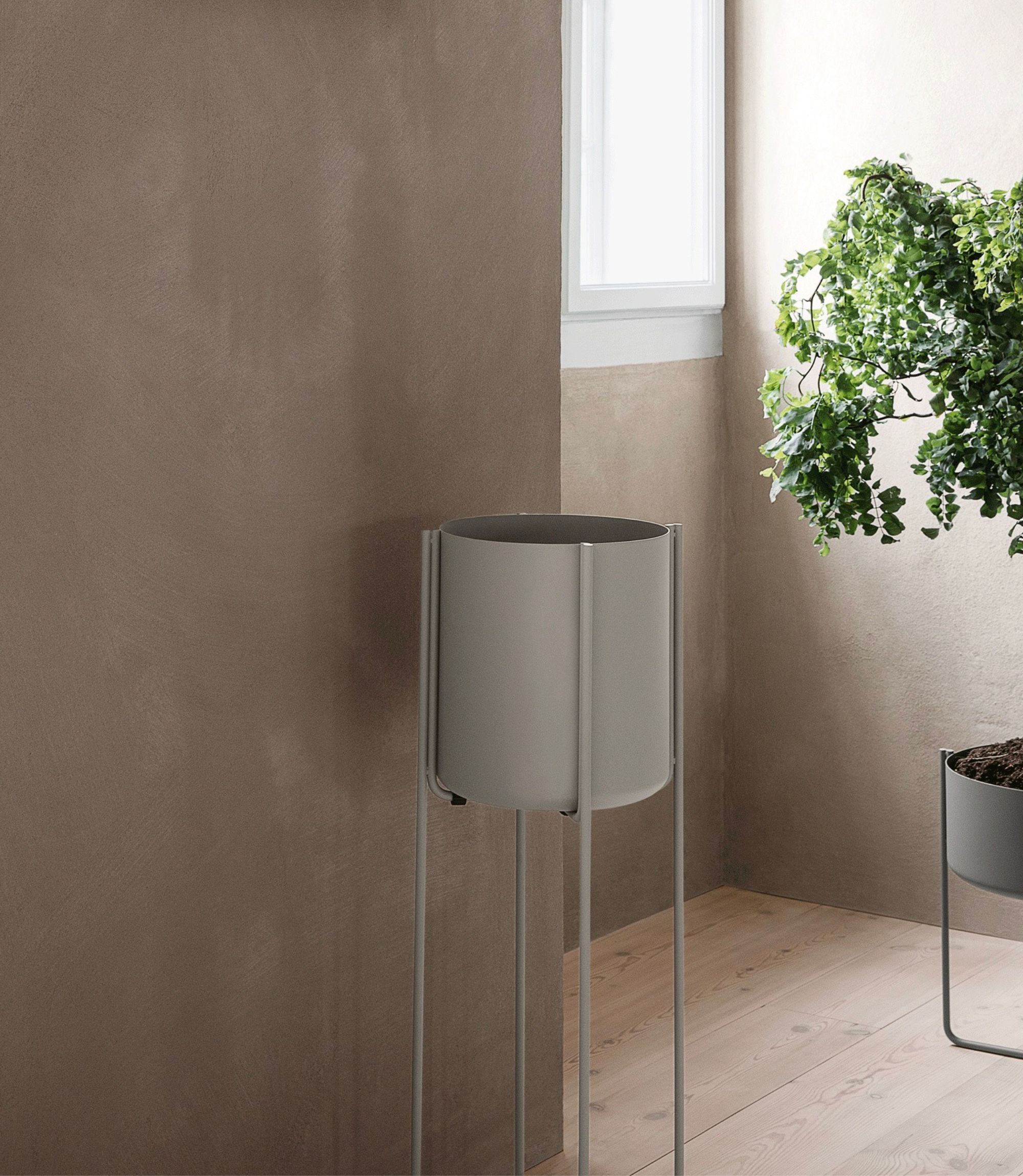 Kena Pflanzgefäß mit Gestell Steel Gray 55 x 22 cm 66018