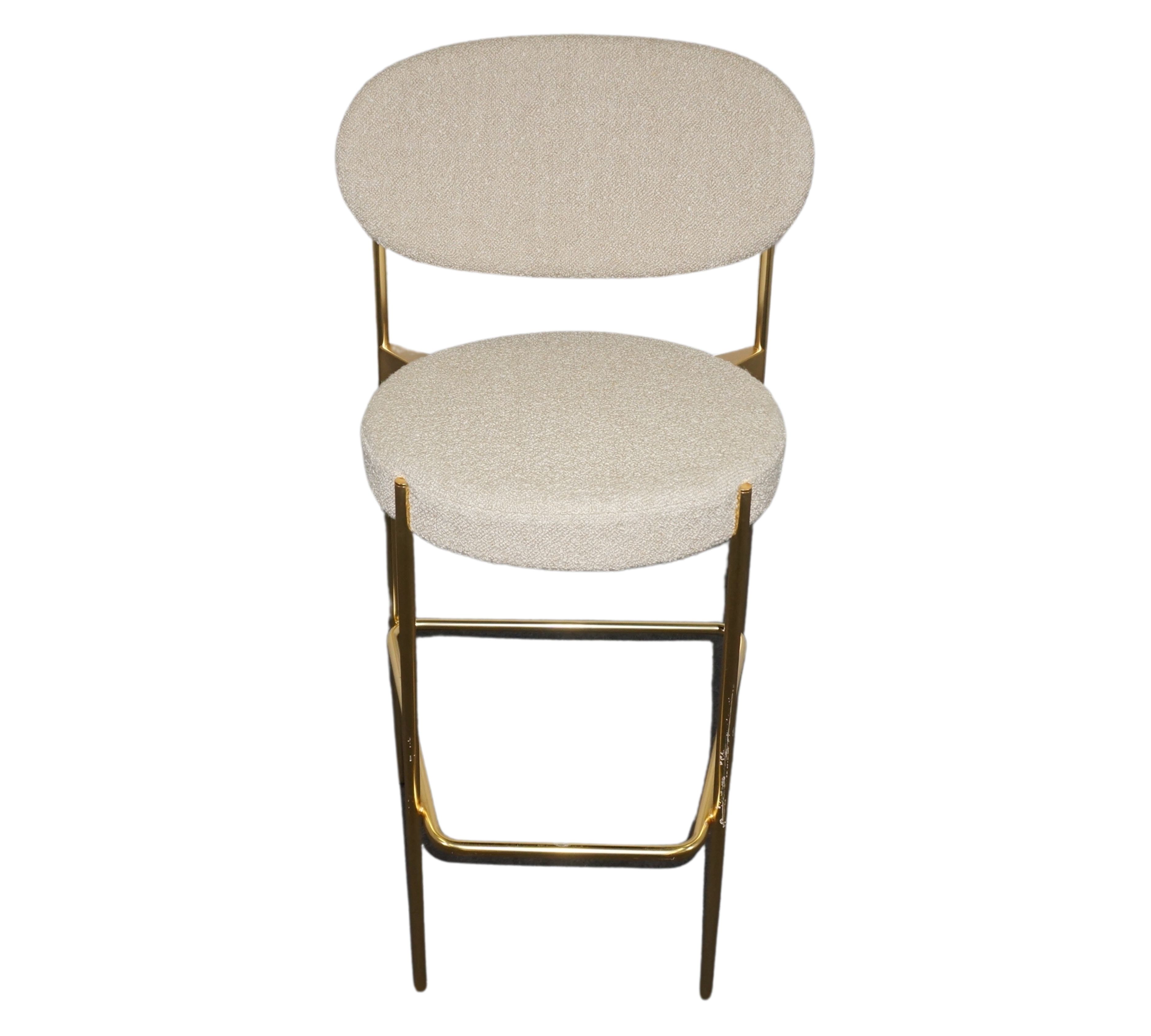 Series 430 Barstuhl Messing Beige