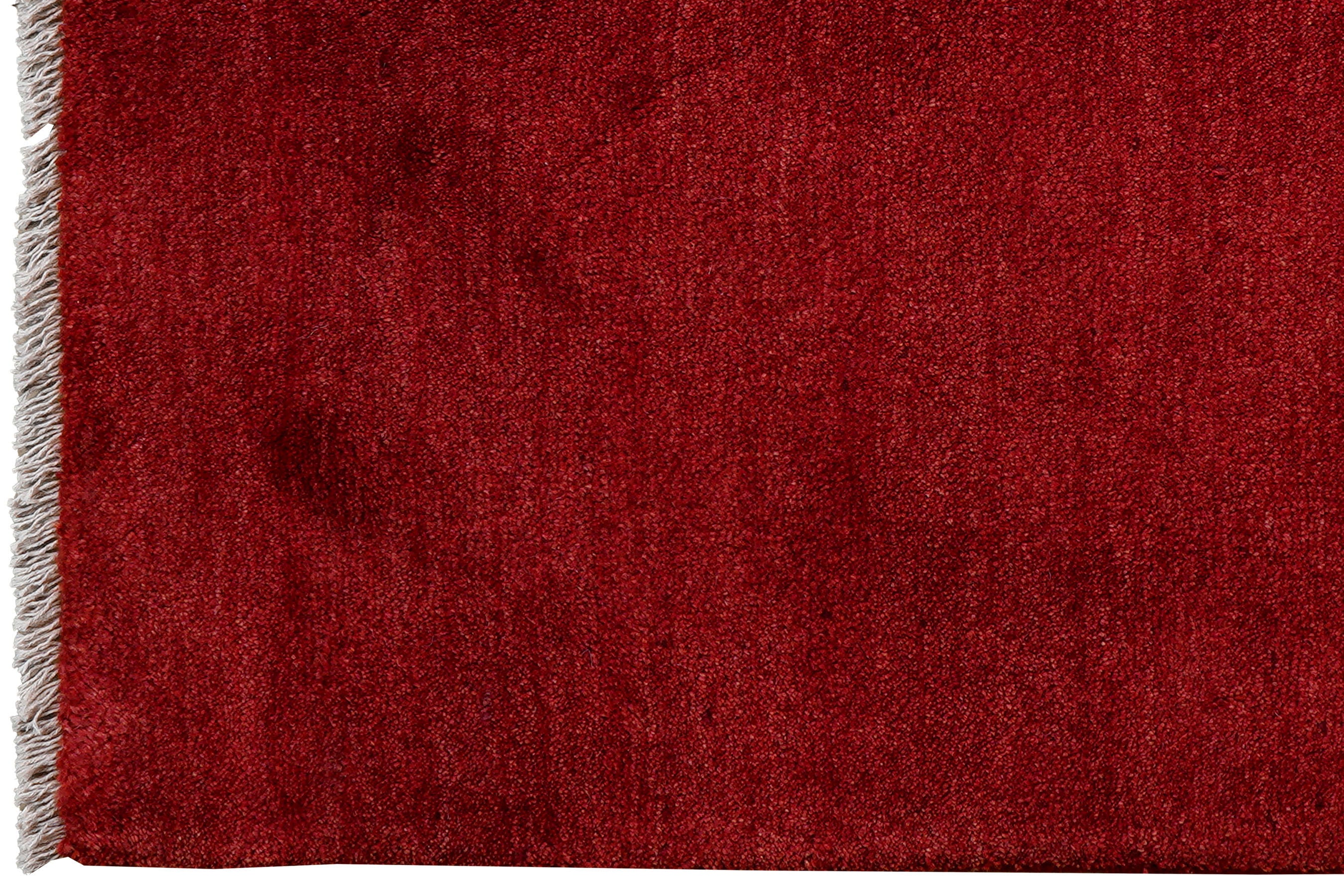 Gabbeh Teppich Wolle Rot