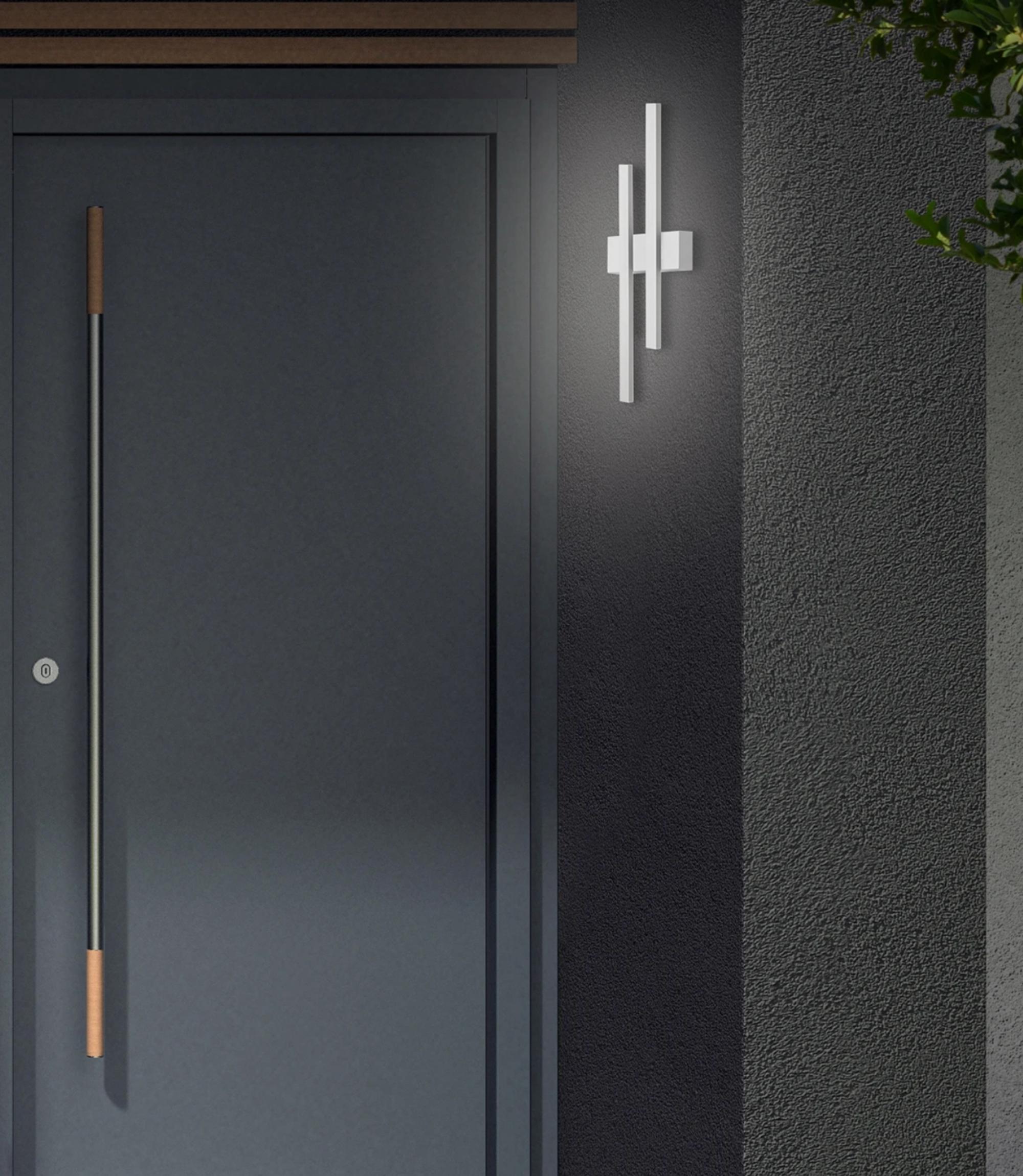 2-light wall lamp Silver