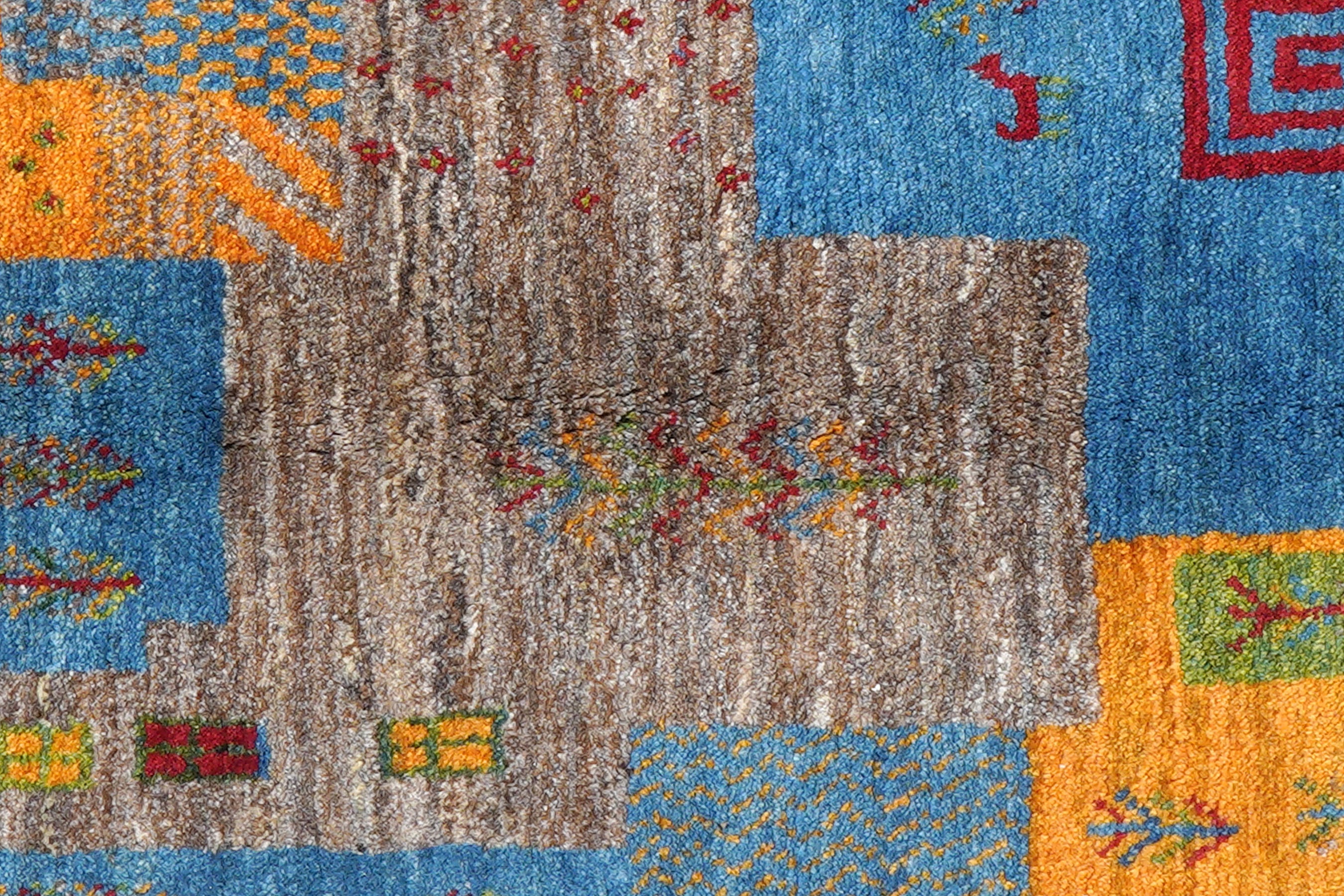 Rizbaf Gabbeh-Teppich Wolle Mehrfarbig