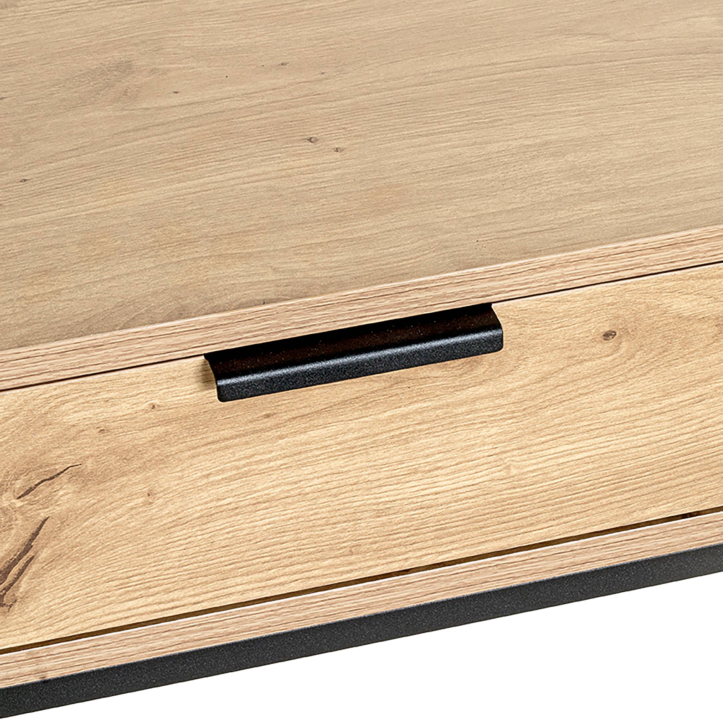 Malmö Konsolentisch Eichenholz Schwarz