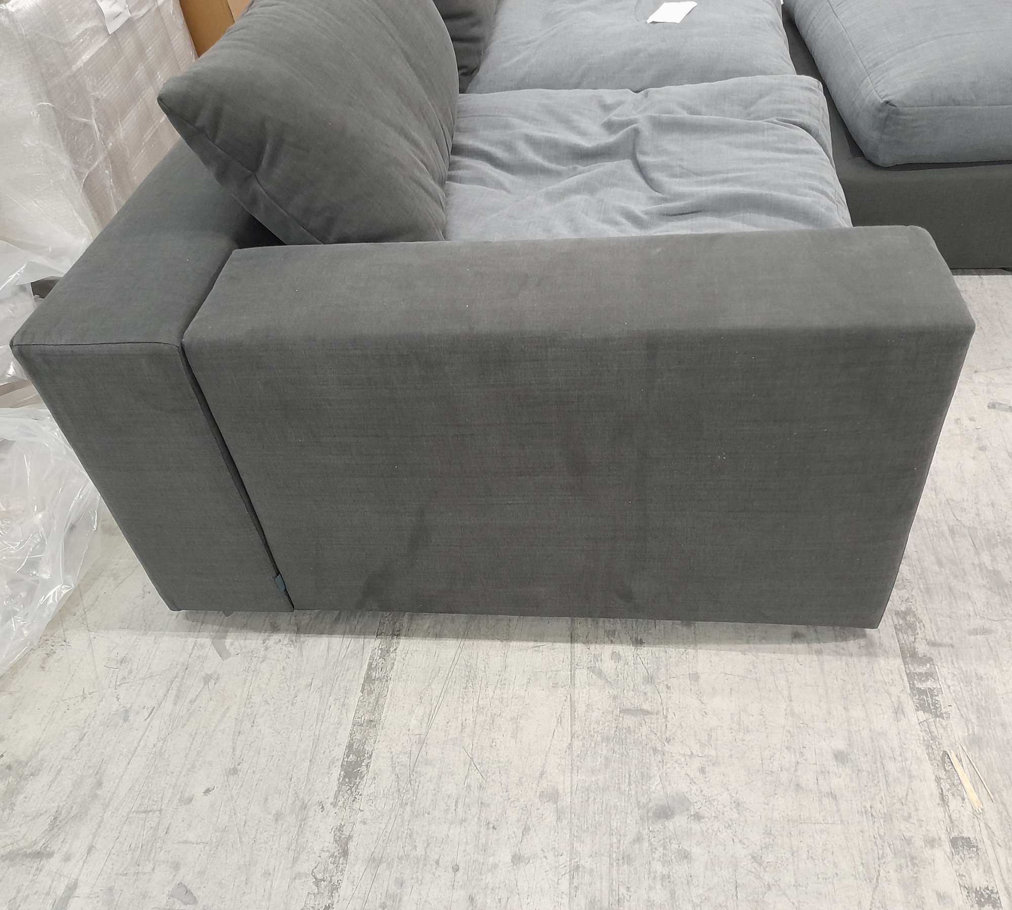 Flayr Sofa Récamiere Rechts Webstoff Grautöne