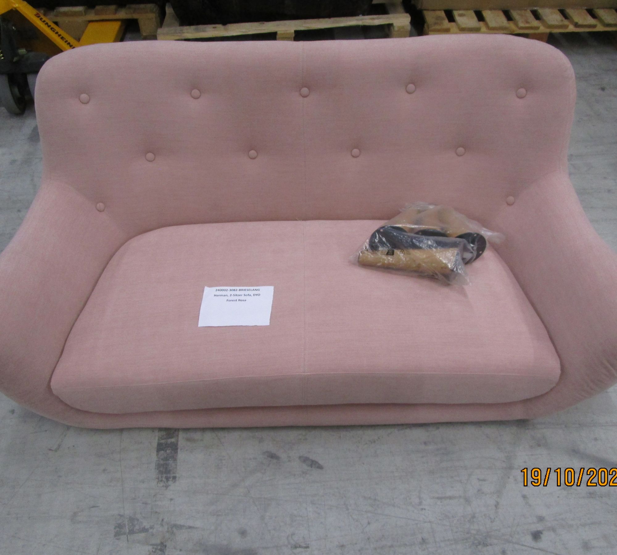 Herman Sofa 2-Sitzer Forest Rosa