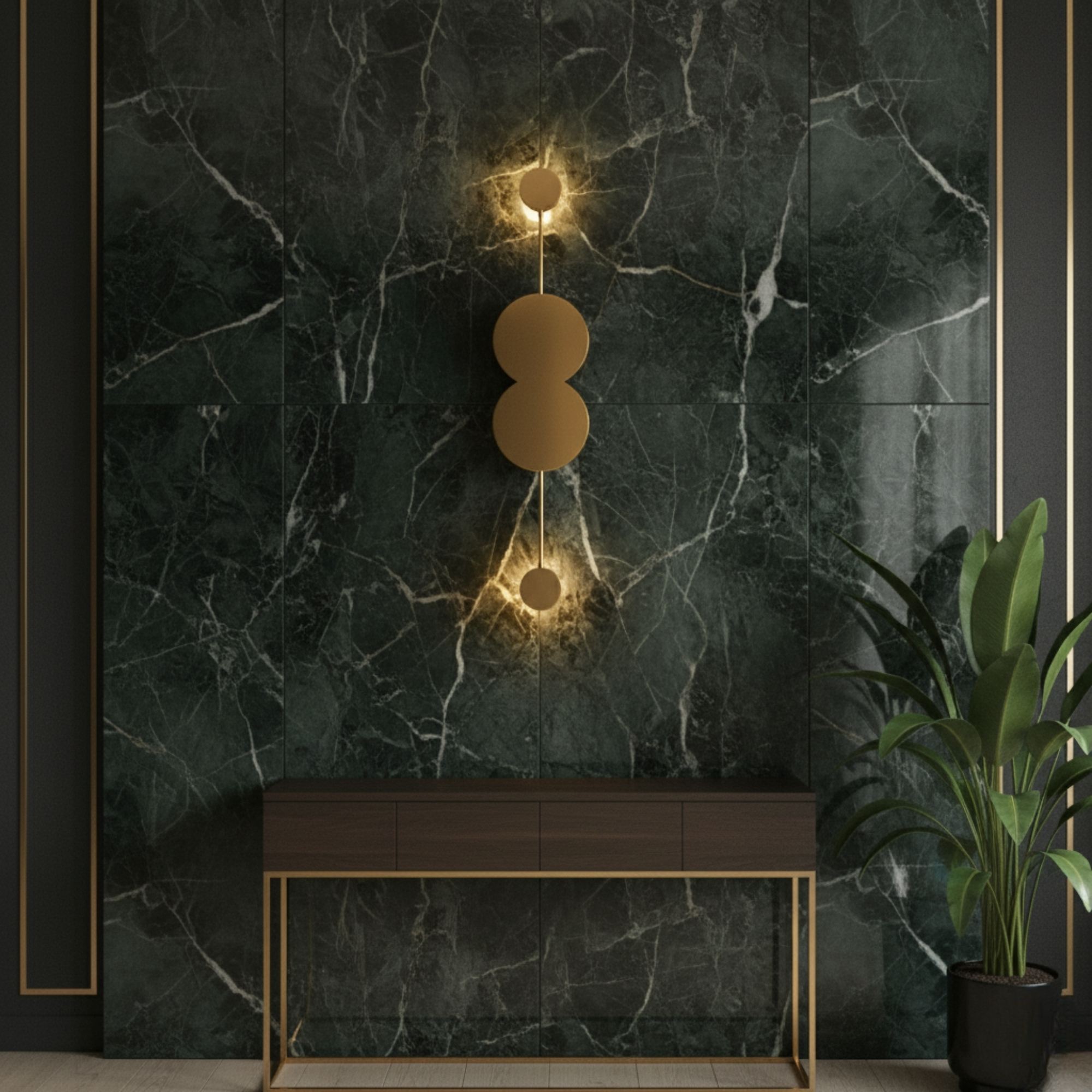 Ledos Wandleuchte Metall Gold