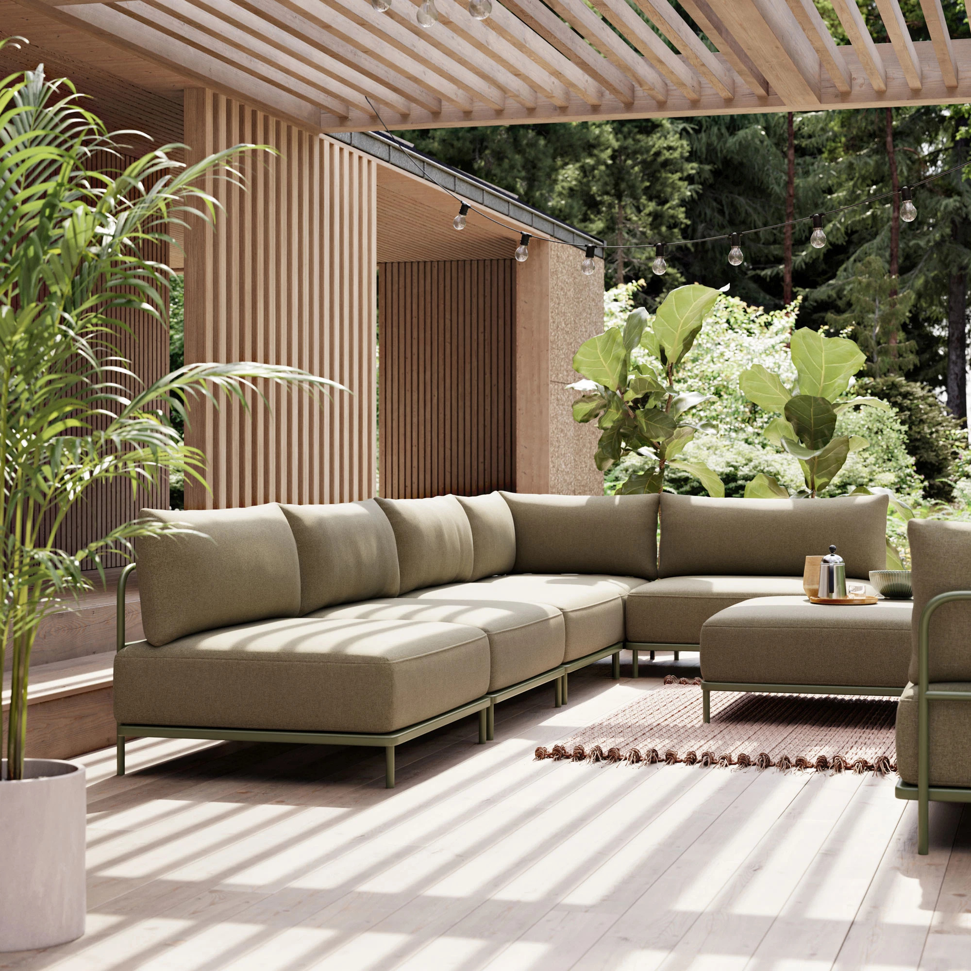 Vincent Outdoor Hocker Modul Clary Sage Green