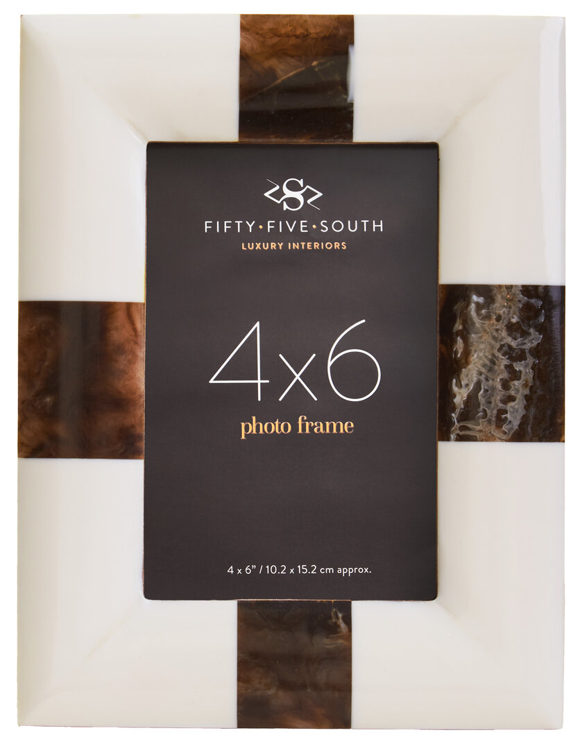 Decio 4 Inch x 6 Inch Picture Frame Cream Brown