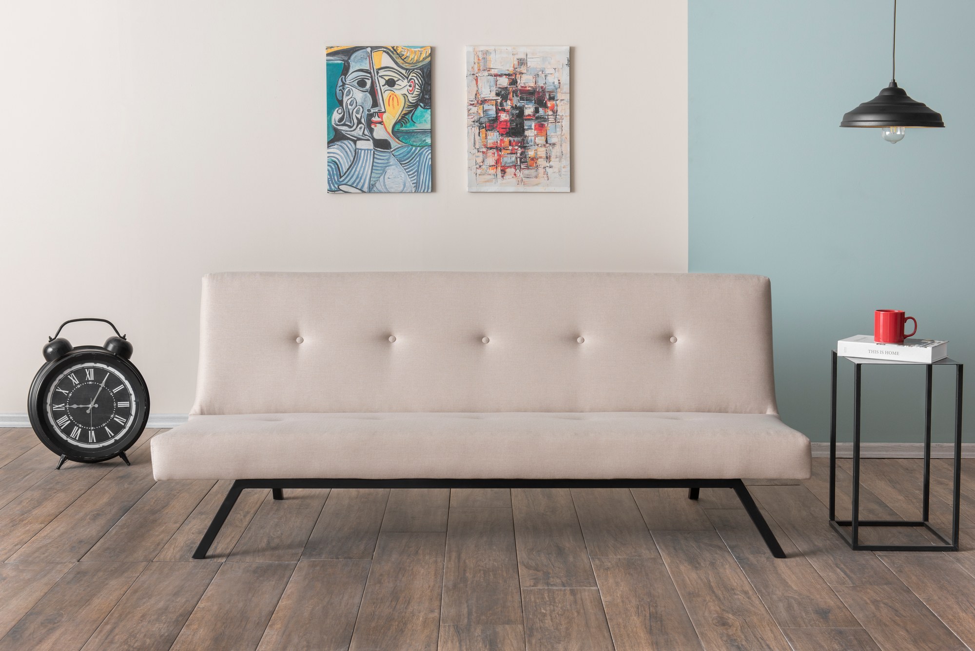 Zola Schlafsofa 3-Sitzer Creme