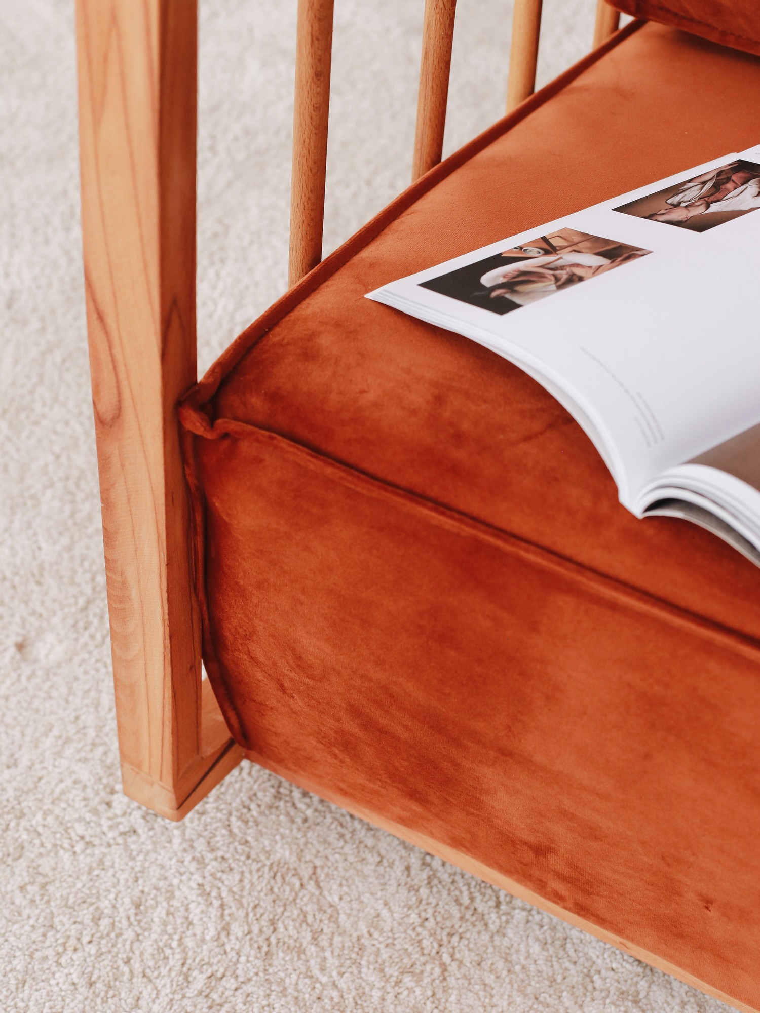 Rocking children's chair Cinnamon brown