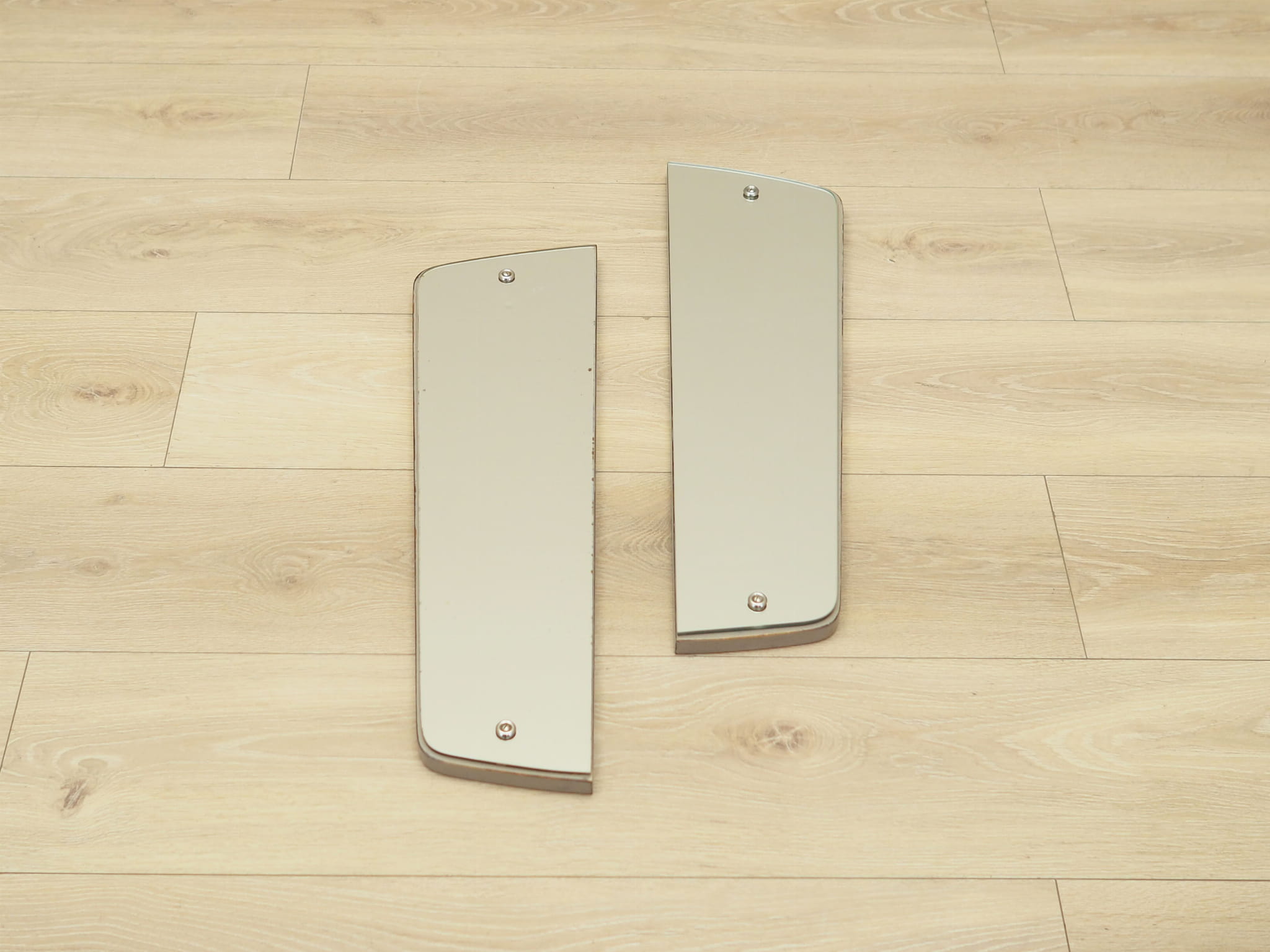 2x Mirror Wood Grey 1960s
