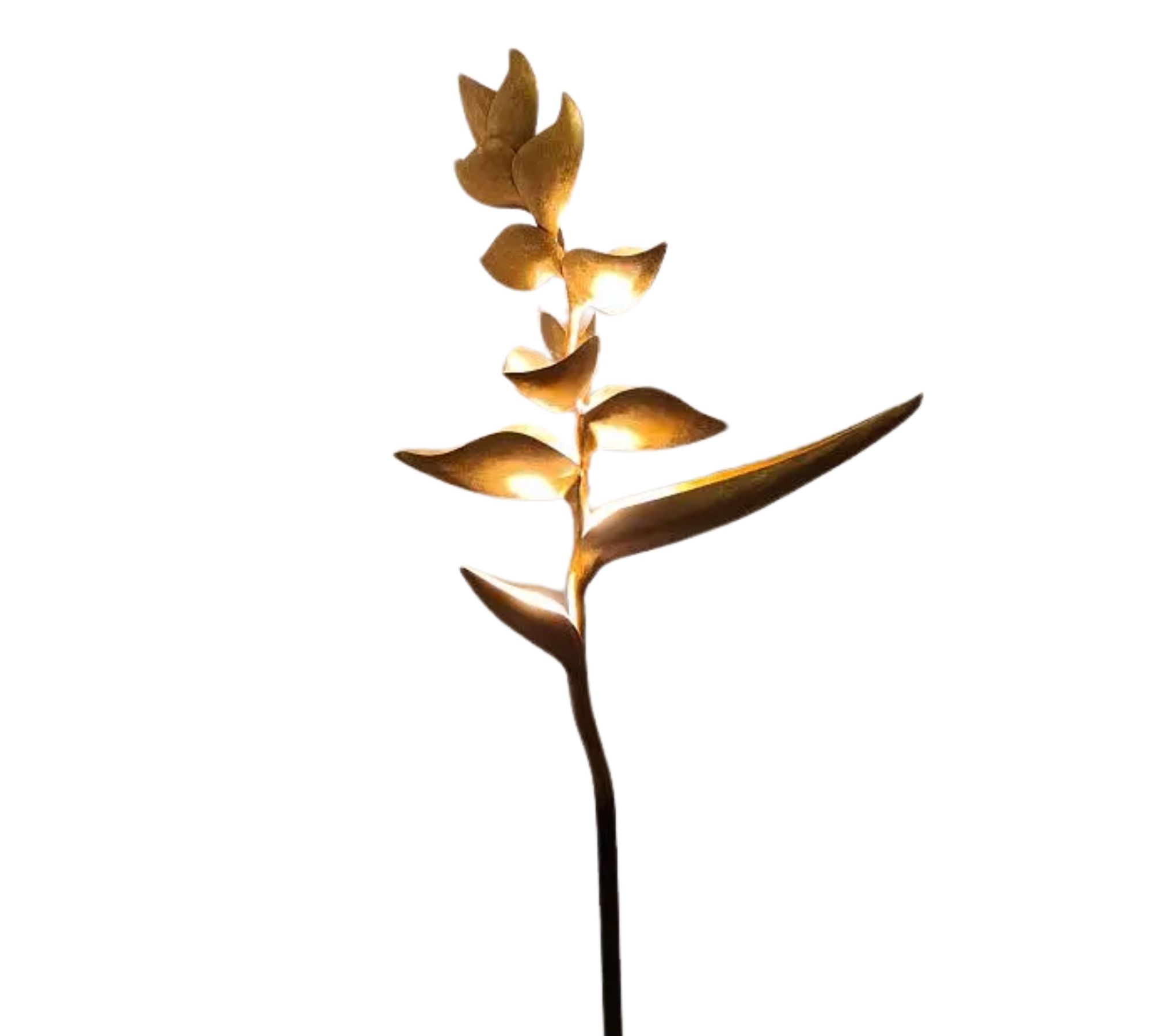 Floor lamp with yellow shade Metal Gold