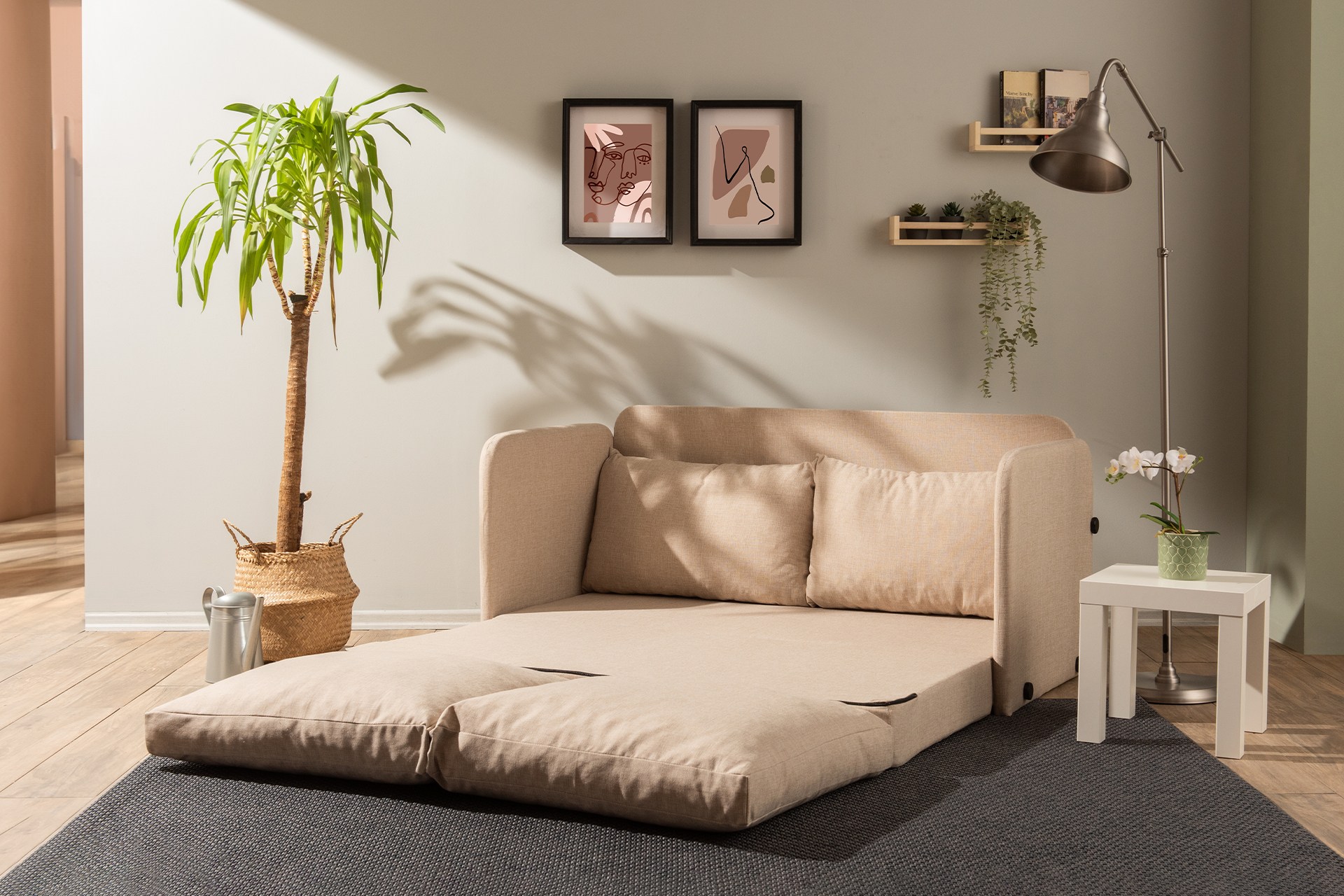 Saga Xl Sofa Bed 2-seater Beige