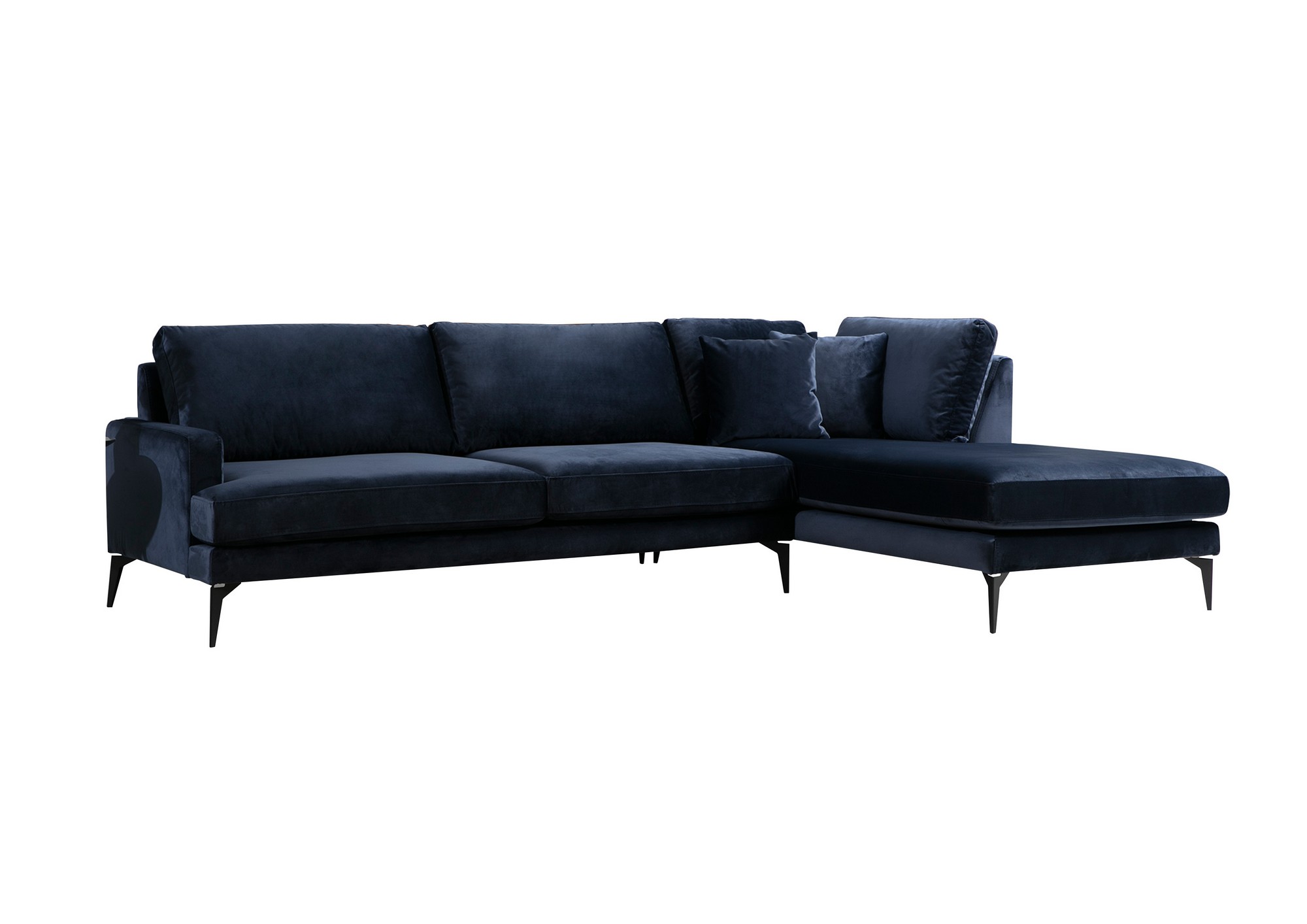 Papira Ecksofa Rechts Marineblau