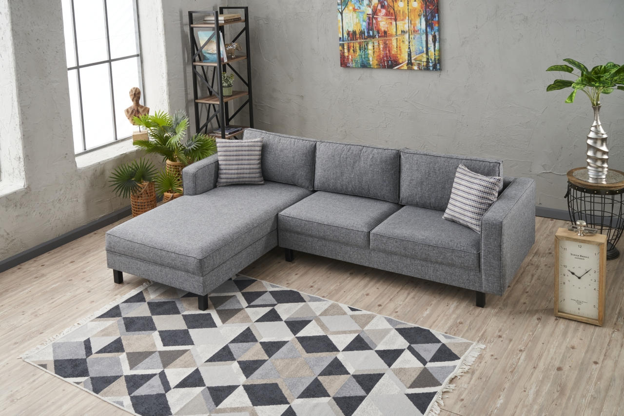 Kale Sofa Récamiere Links Grau