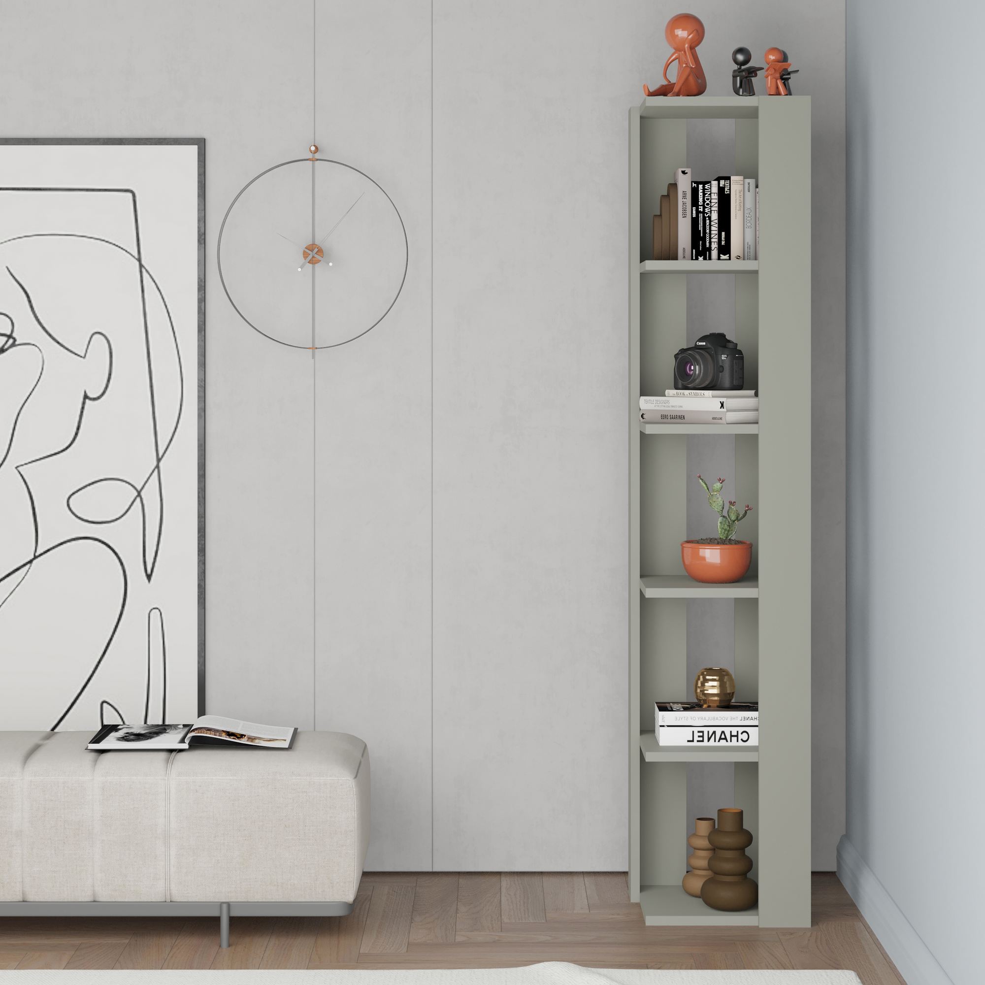 Nati Corner Shelf Ash Green