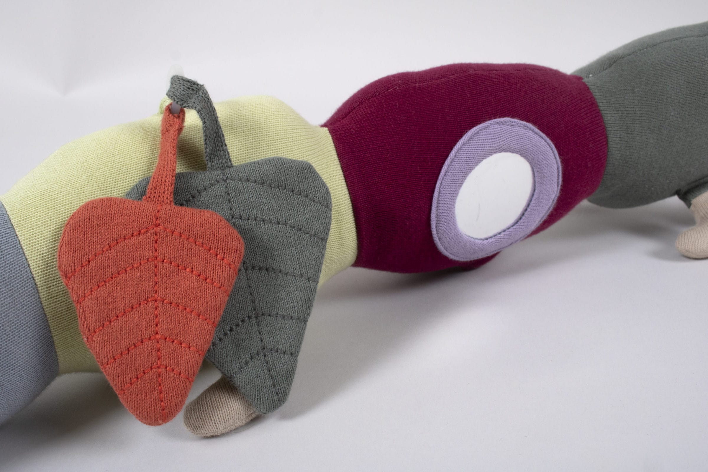 Lilli the caterpillar Activity plush toy Organic cotton Multicolored