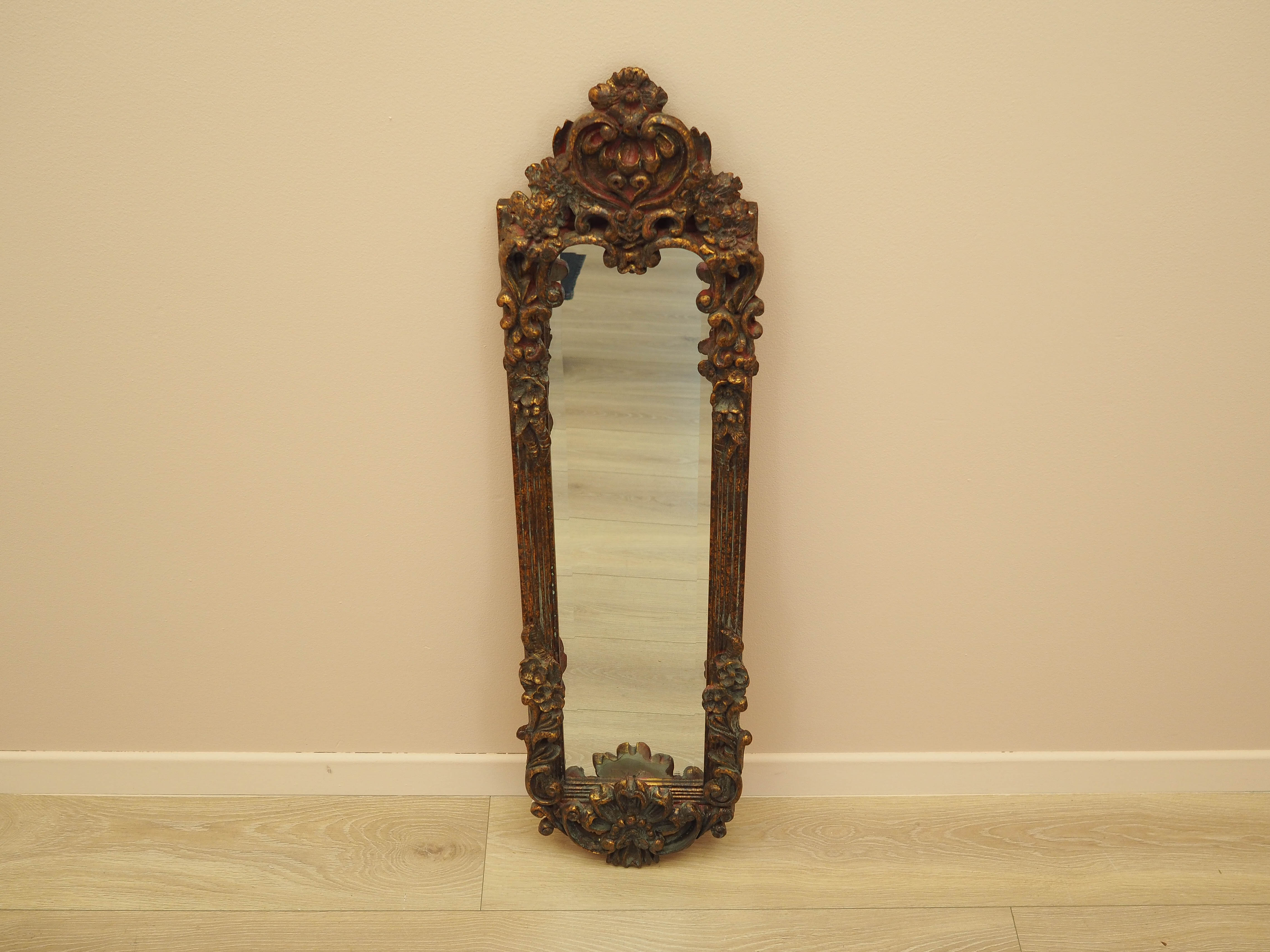 Mirror with wooden frame