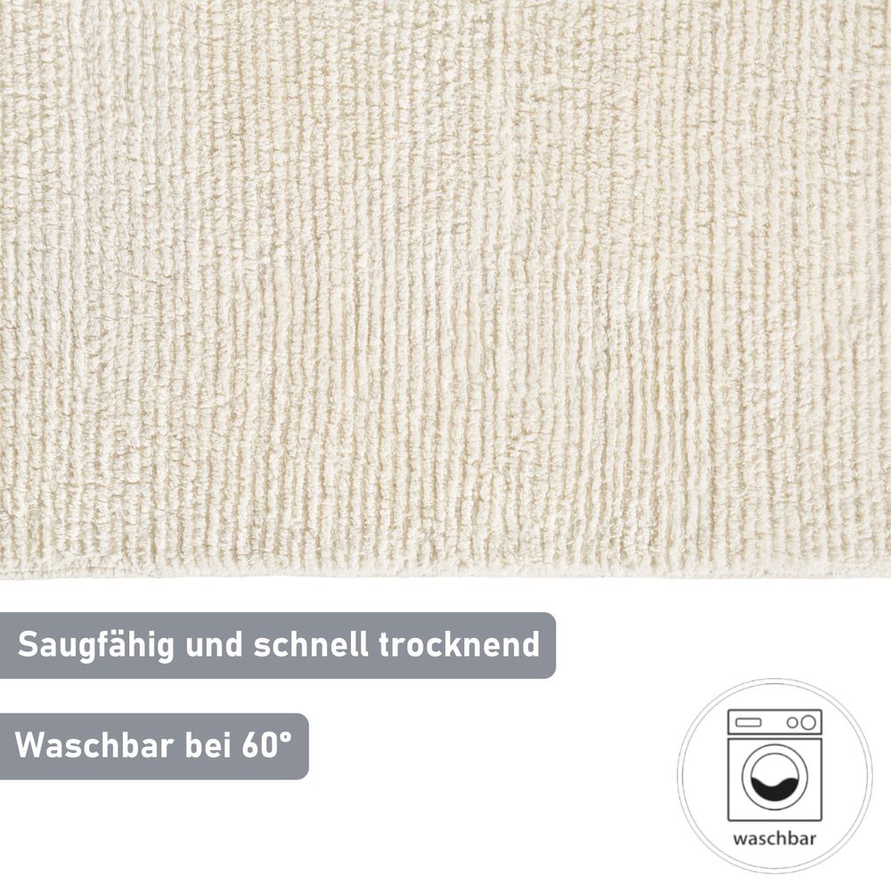 Badematte aus Baumwolle Creme Öko-Tex Standard 100