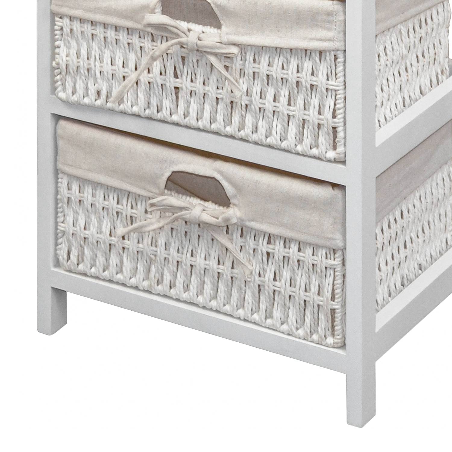 Vissec Paulownia Chest of Drawers Solid White