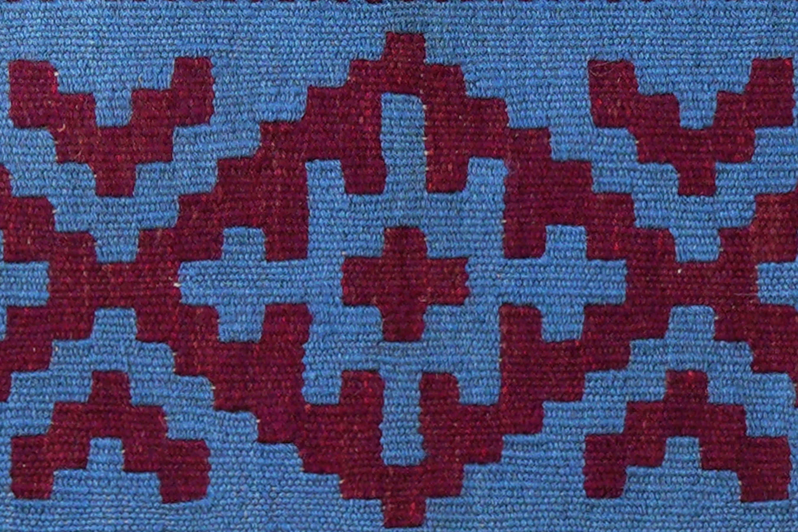 Kilim Gashgai Teppich Wolle Blau