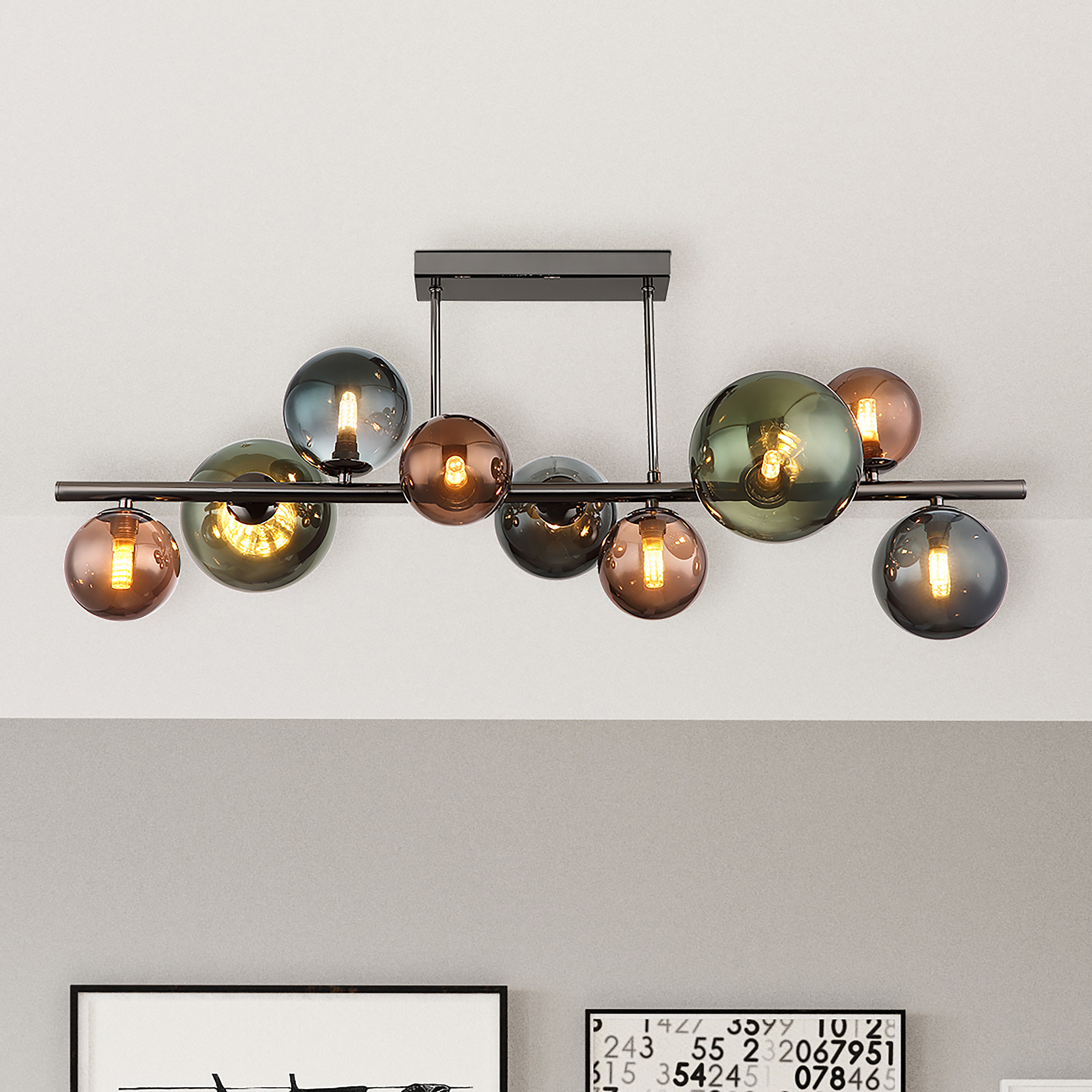 Riha Typ J LED-Deckenleuchte Farbglas Mehrfarbig